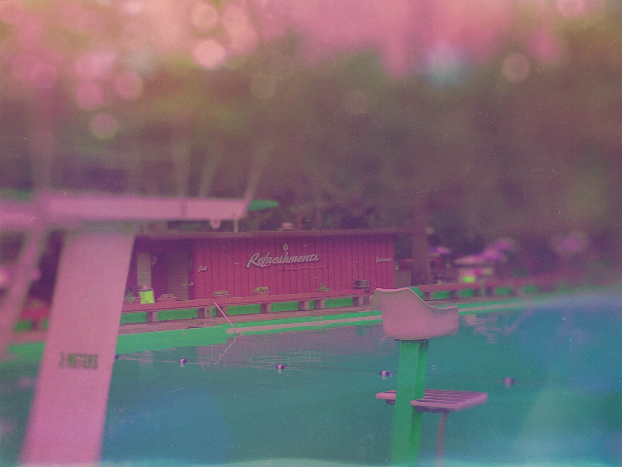 Wallpaper, pool, color, summer, retro, swim, tadaa, mextures, afterlight, divingboard, swimming, iphoneography, pink 2048x1536