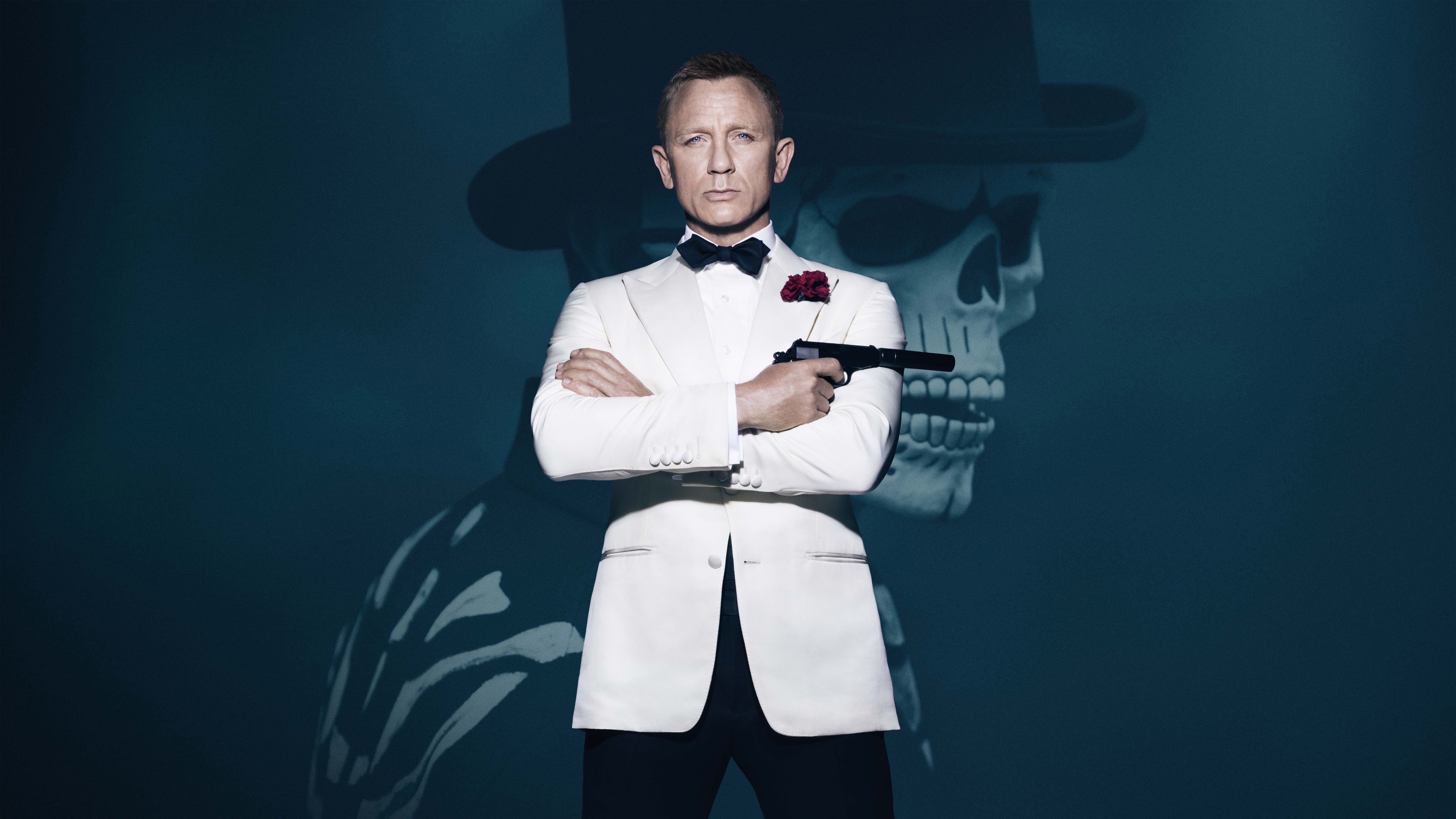 Wallpaper James Bond, white clothes, 007 3840x2160 UHD 4K Picture, Image
