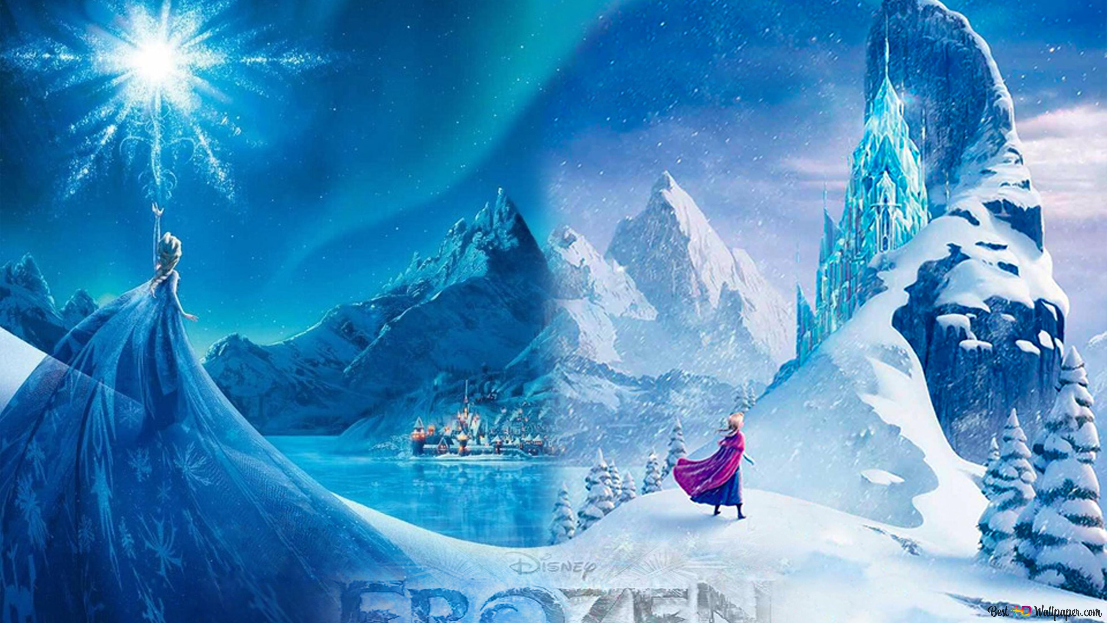 Frozen's frozen kingdom 4K wallpaper download