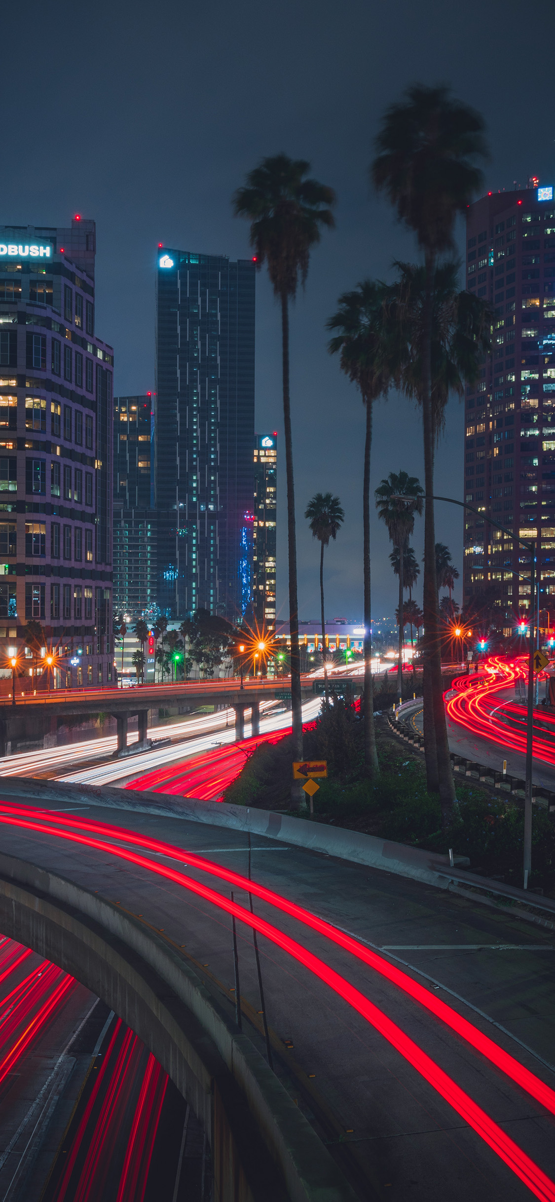 iPhone X wallpaper. city night summer la nature
