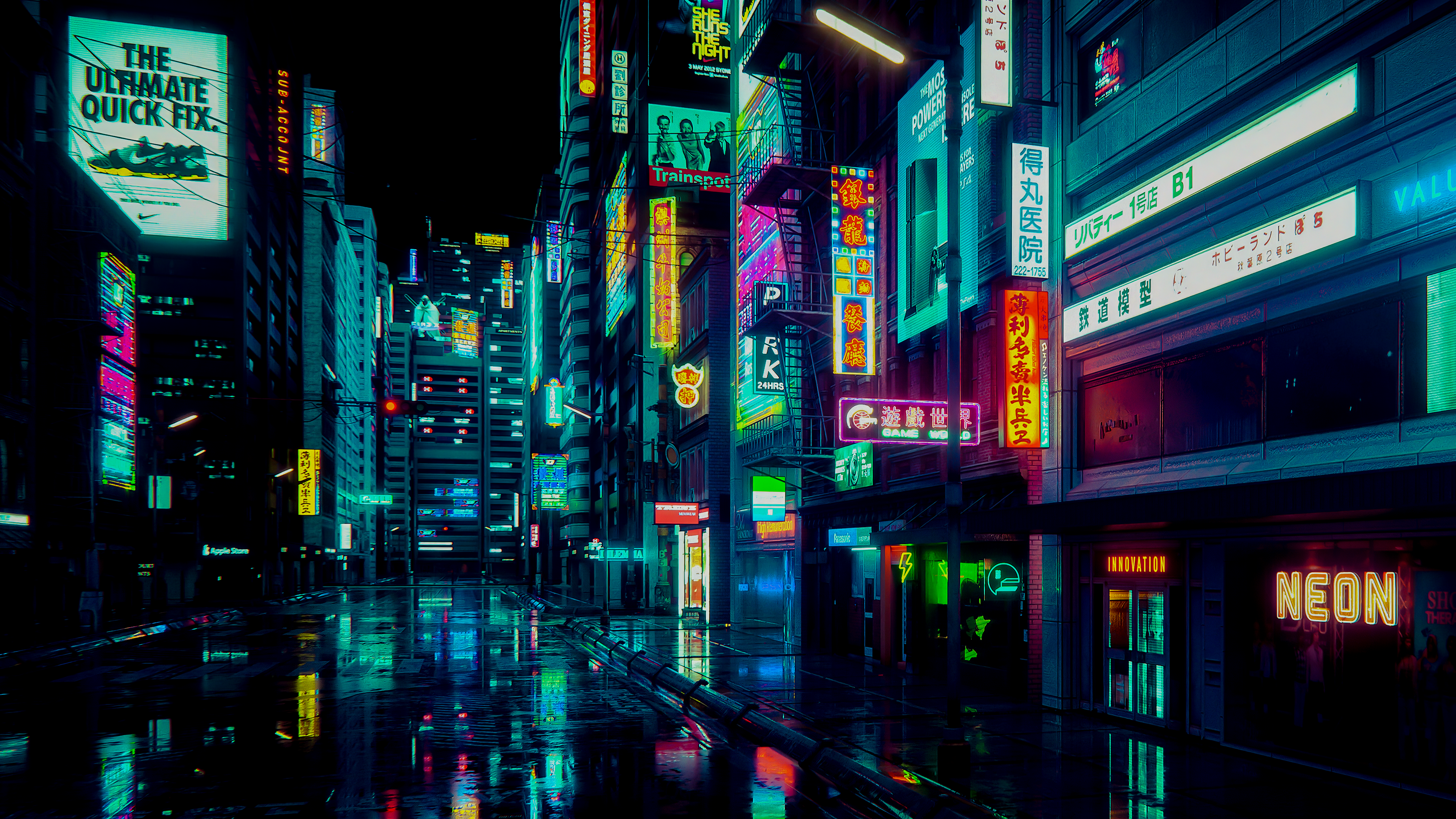 Cyberpunk City Night Sci-Fi 4K Wallpaper #4.1058