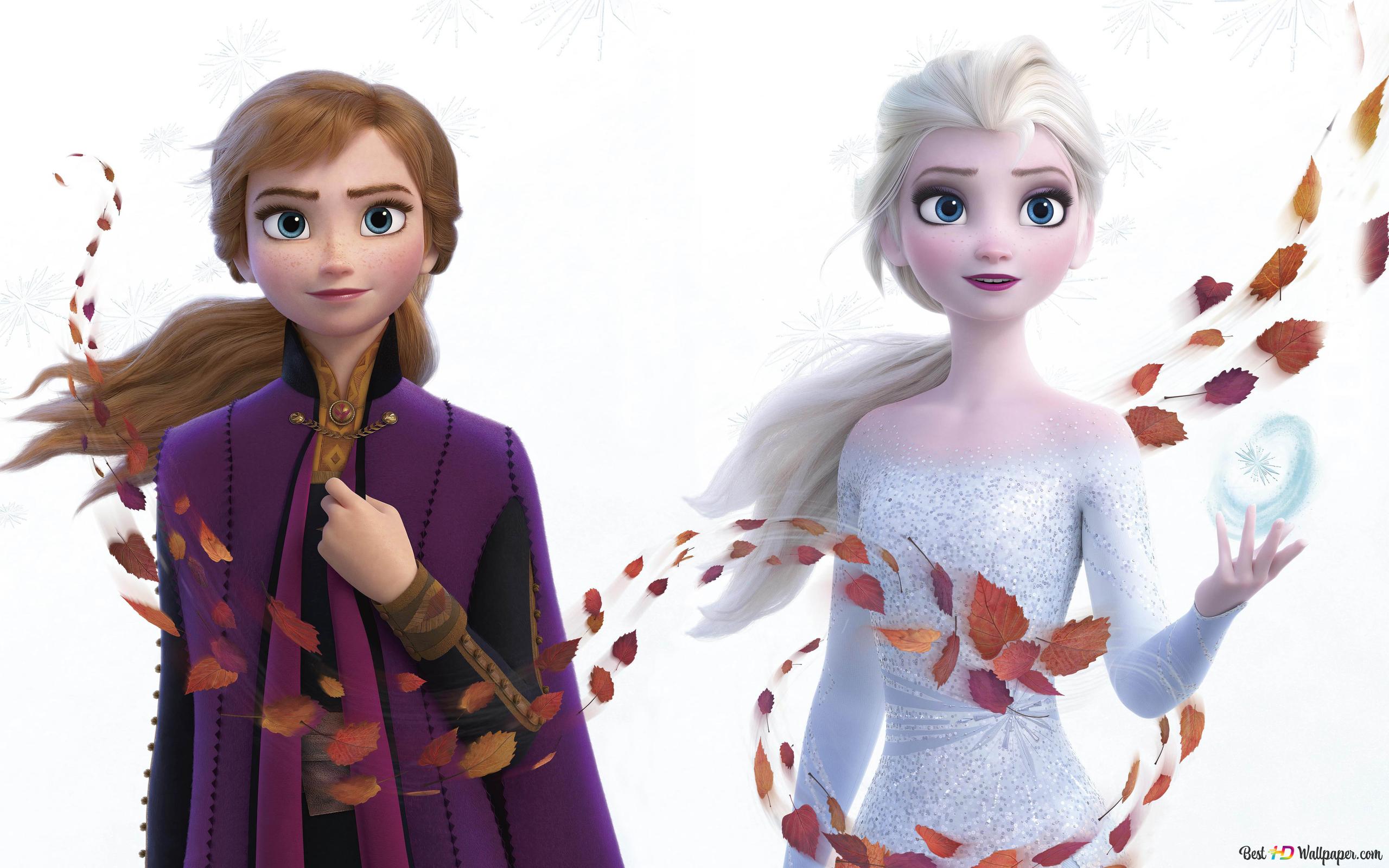 Queen Elsa and Princess Anna of Arendelle 4K wallpaper download