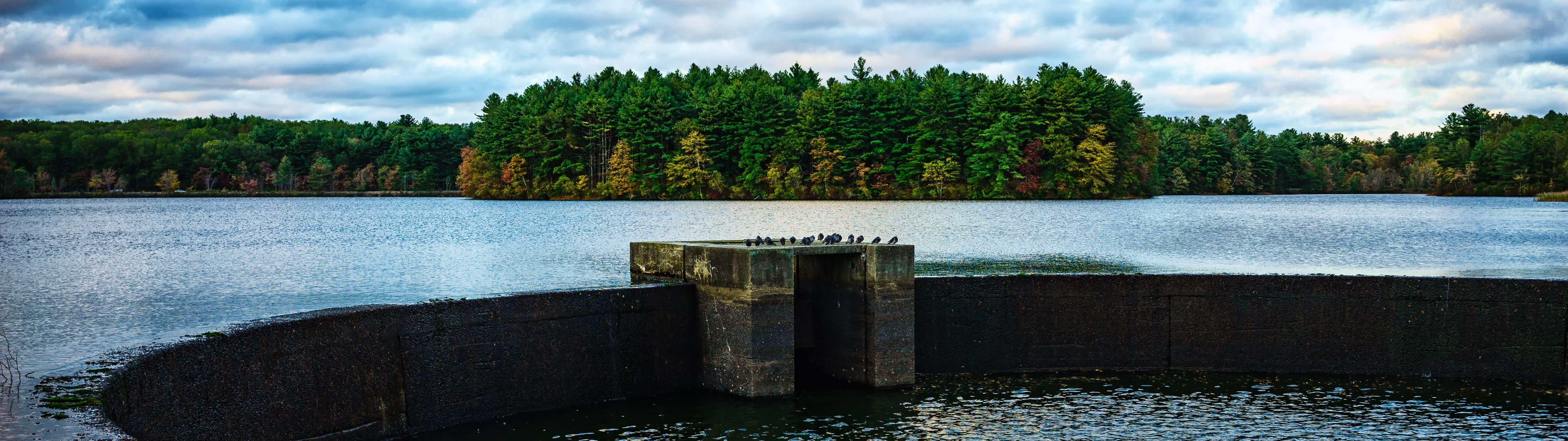 Scituate Reservoir [5120x1440][OC]. Reservoir, HD wallpaper, Scituate