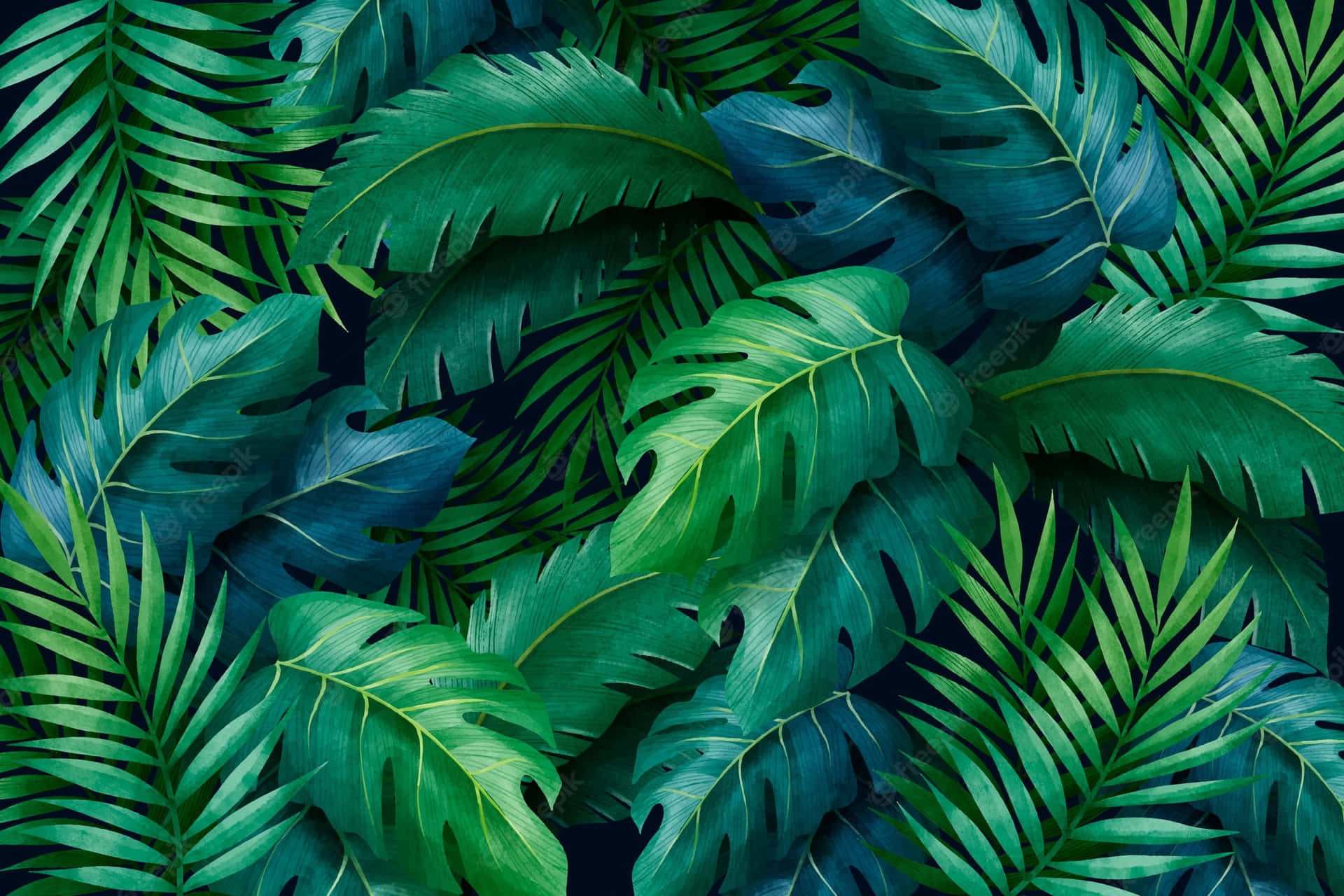 Download Feel the summer vibes with these Aesthetic Palm Leaves Wallpaper