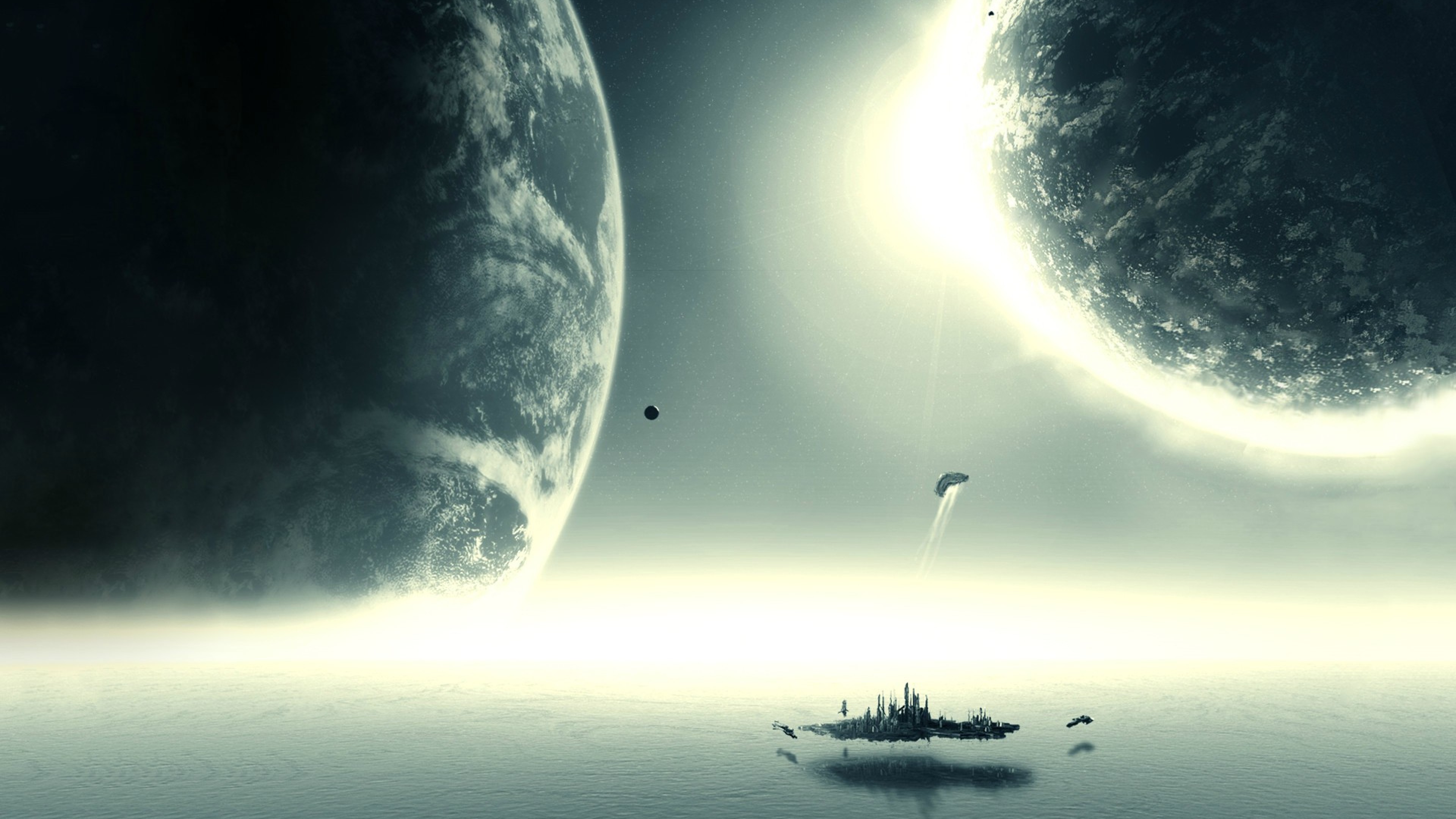 Planets in science fiction HD Wallpaper 4K Ultra HD