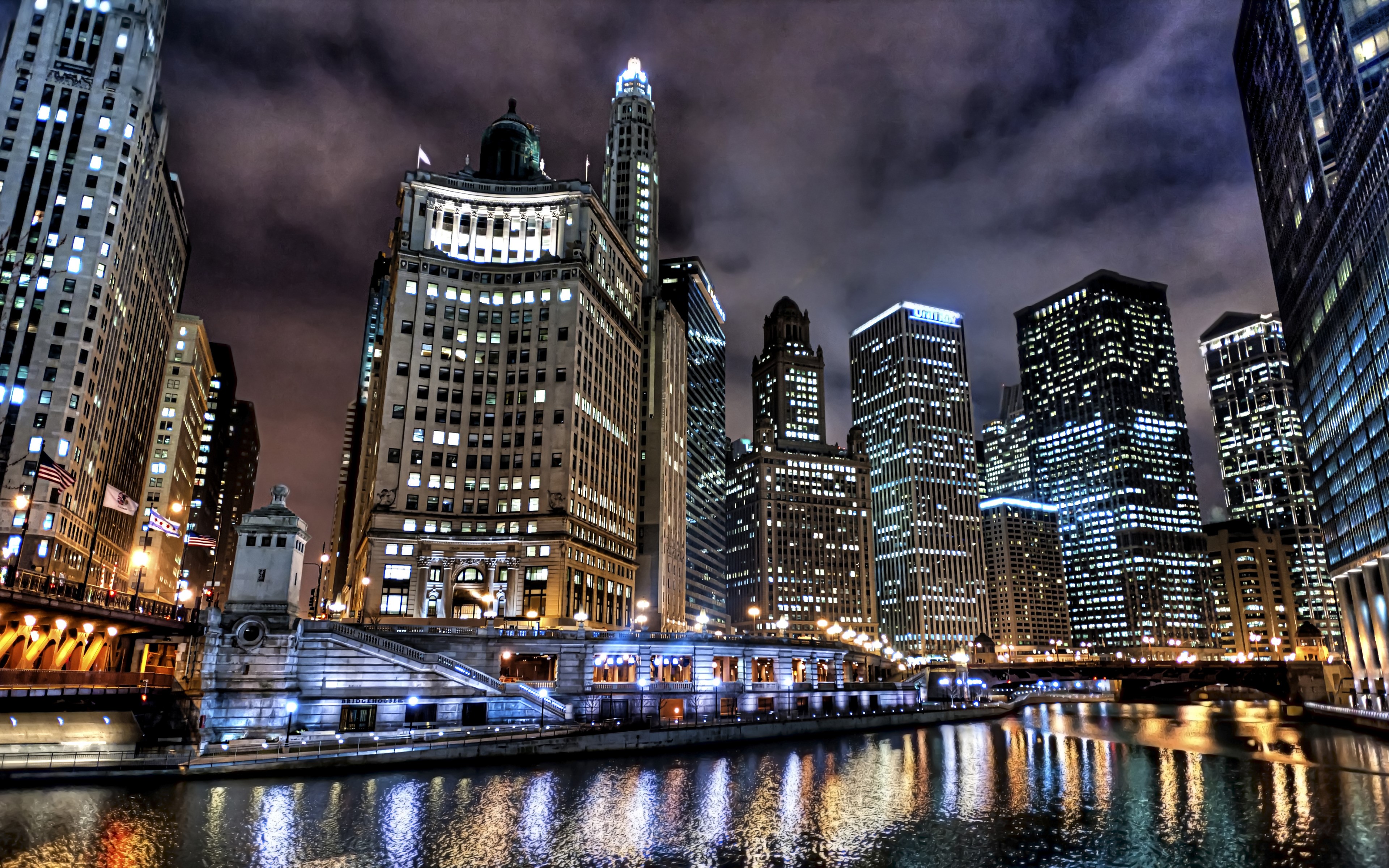4K, Chicago, Low Angle, USA, Cityscape, Town Gallery HD Wallpaper
