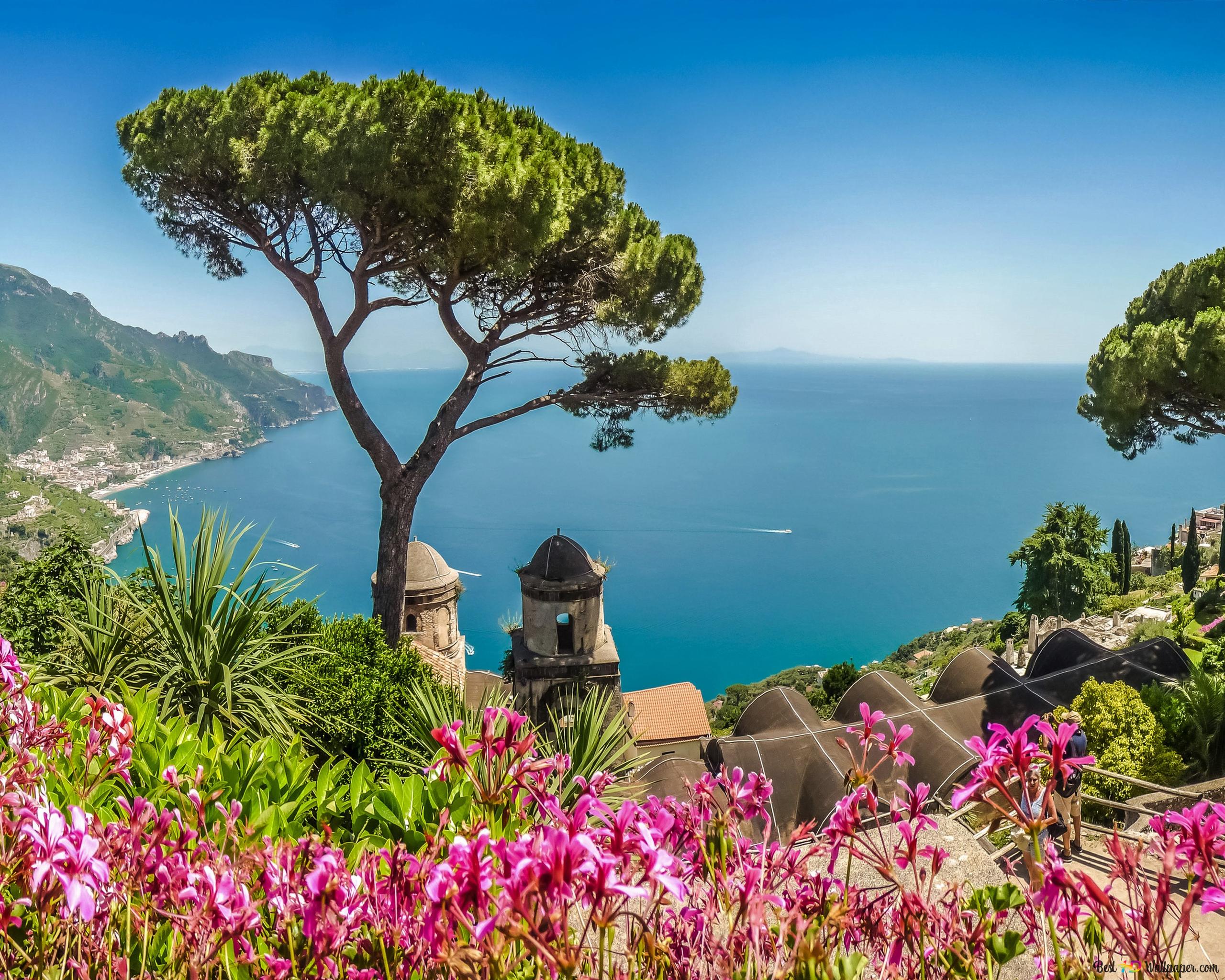 Amalfi coastline, italy 4K wallpaper download