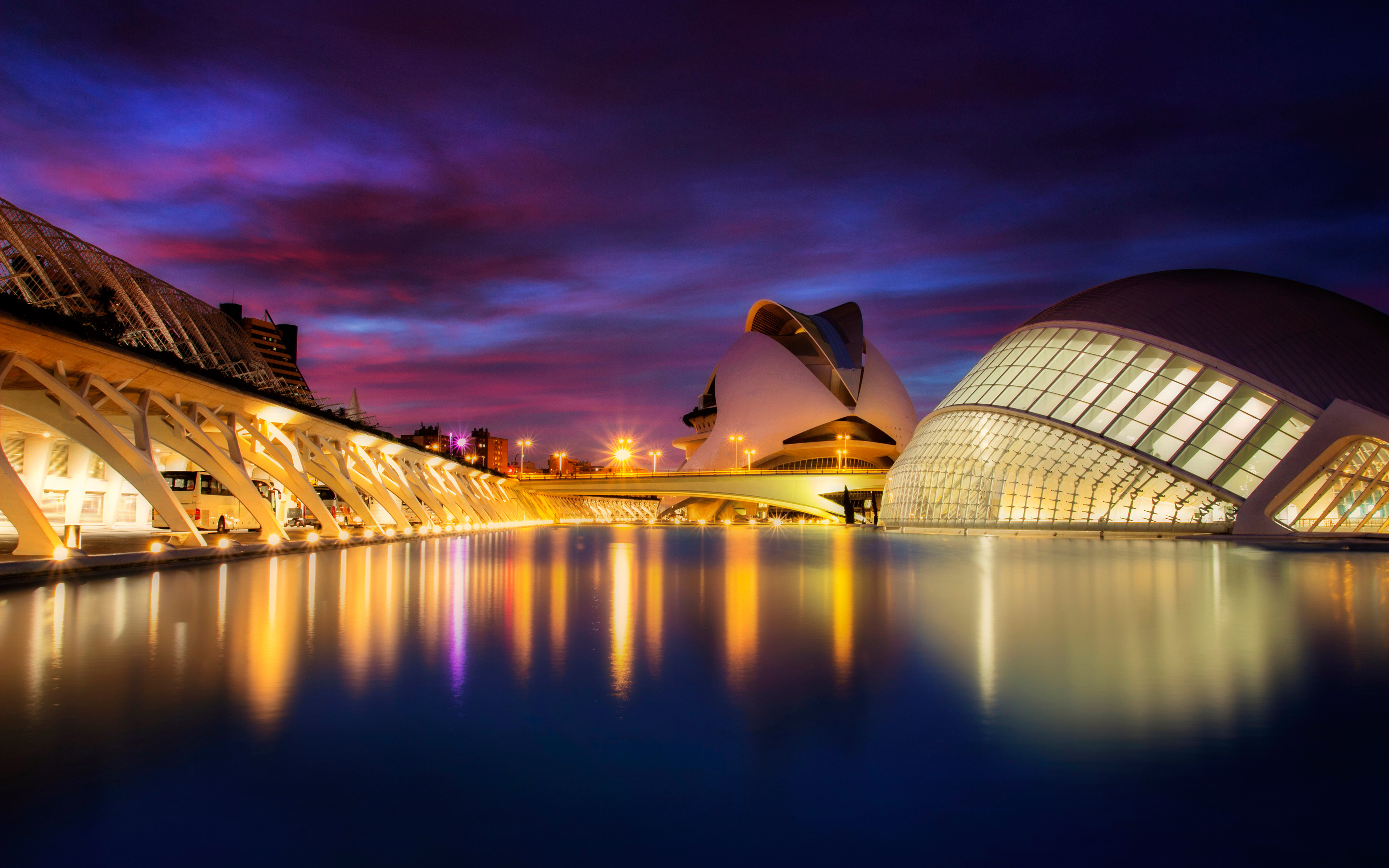 Wallpaper 4k City of Arts and Sciences Valencia Spain Wallpaper