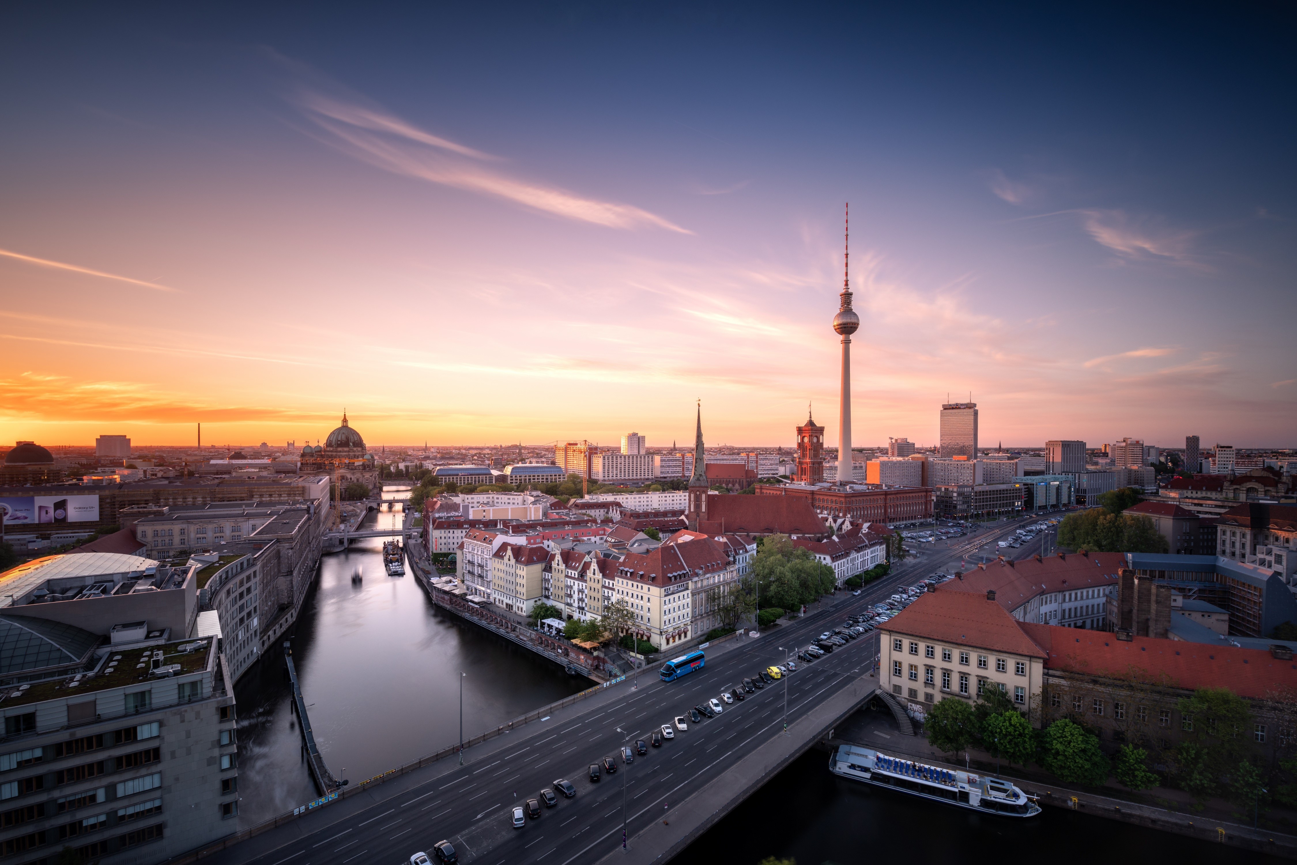 4K, Germany, city, Berlin, cityscape Gallery HD Wallpaper