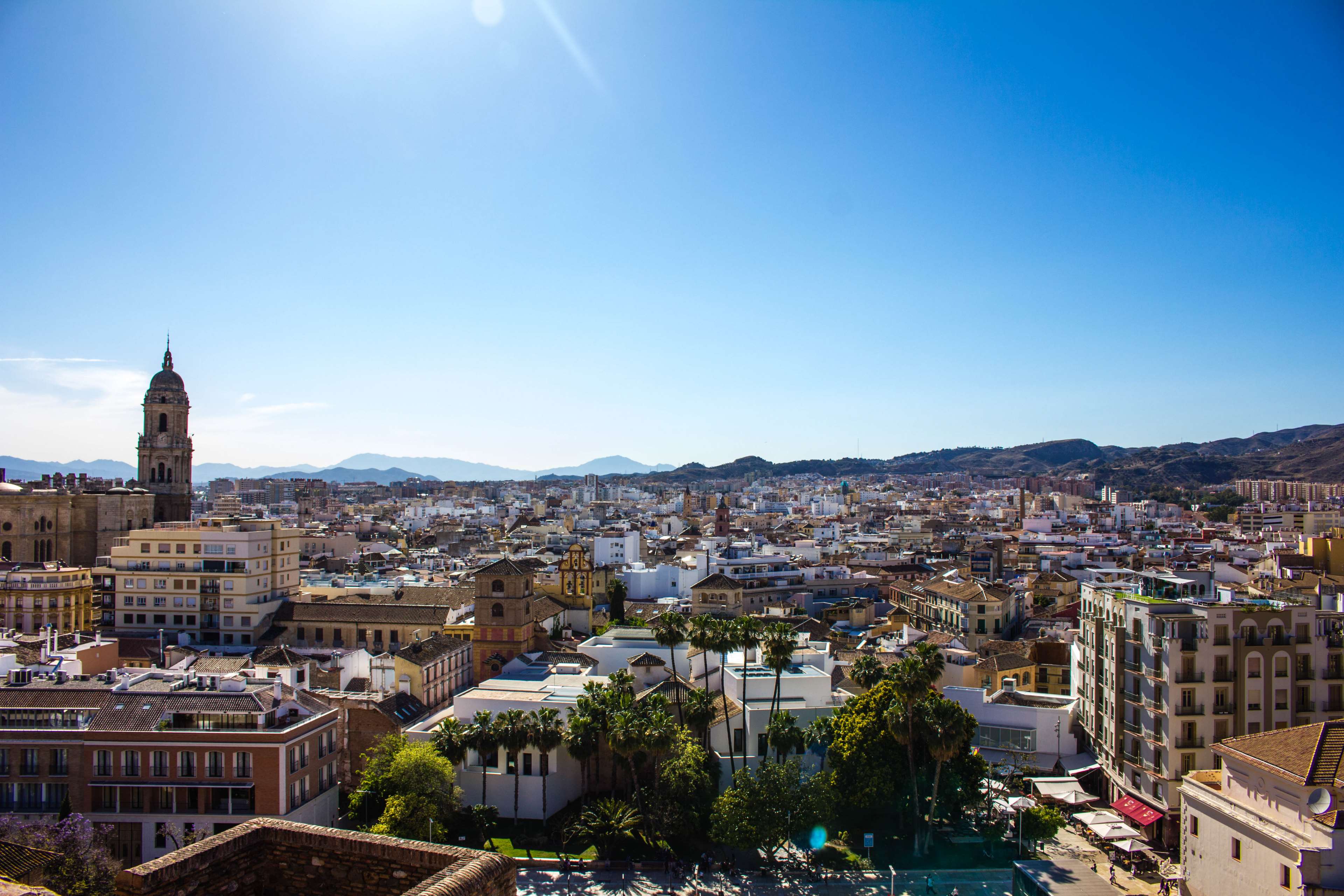 malaga, spain, sun, travel 4k wallpaper