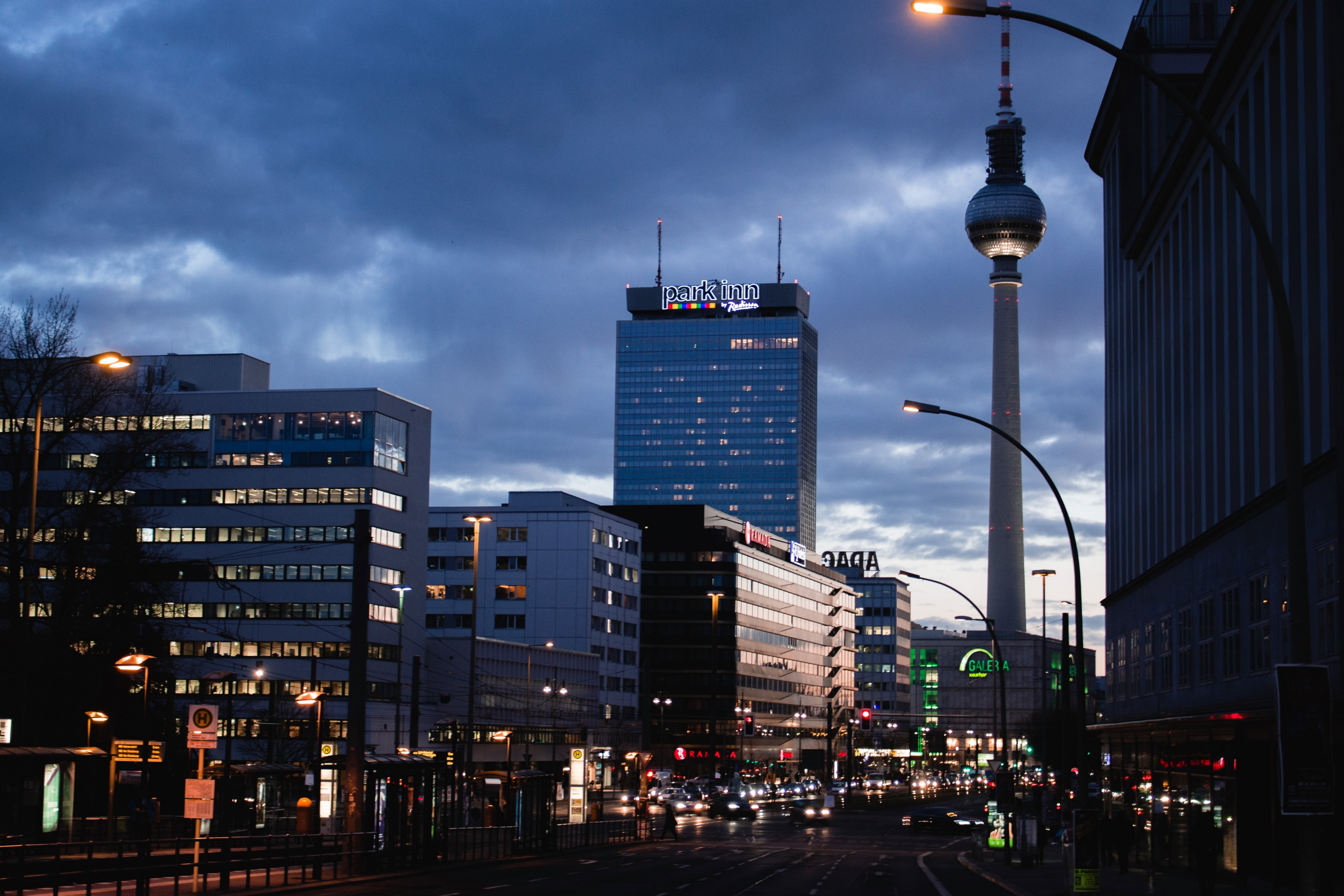 Wallpaper / street tower cityscape and berlin HD 4k wallpaper free download