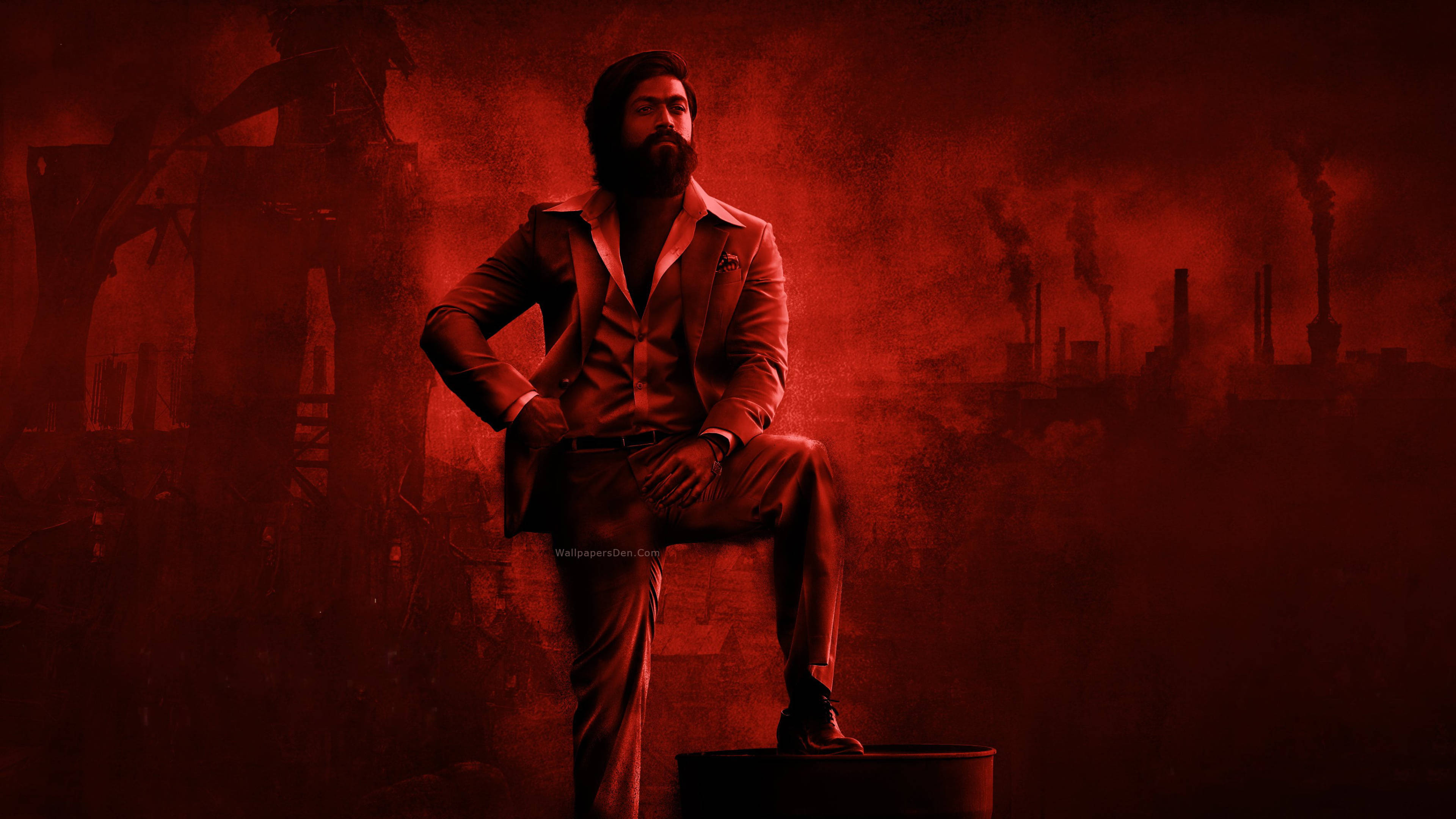 Download Kgf 4k Red Poster Wallpaper