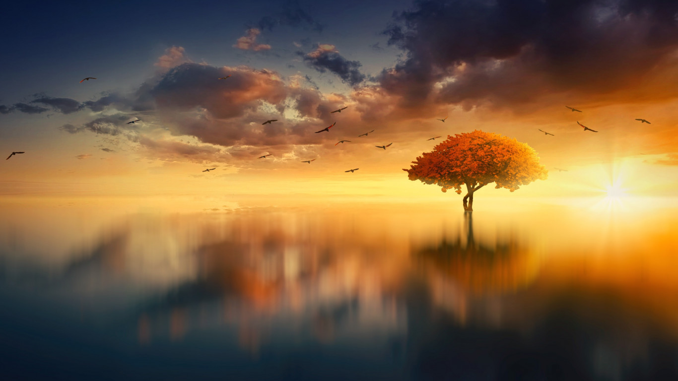 Download wallpaper: Dreaming summer 1366x768