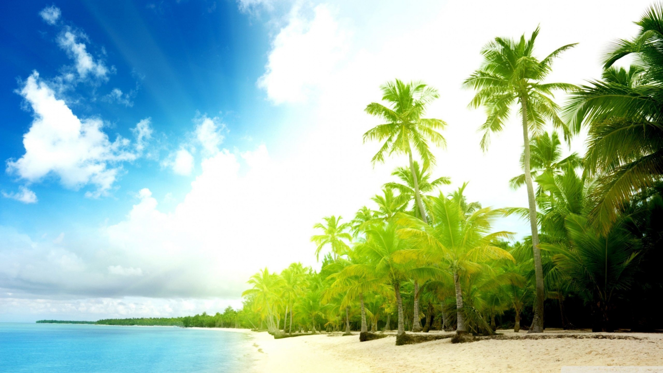 Download wallpaper 1366x768 beach