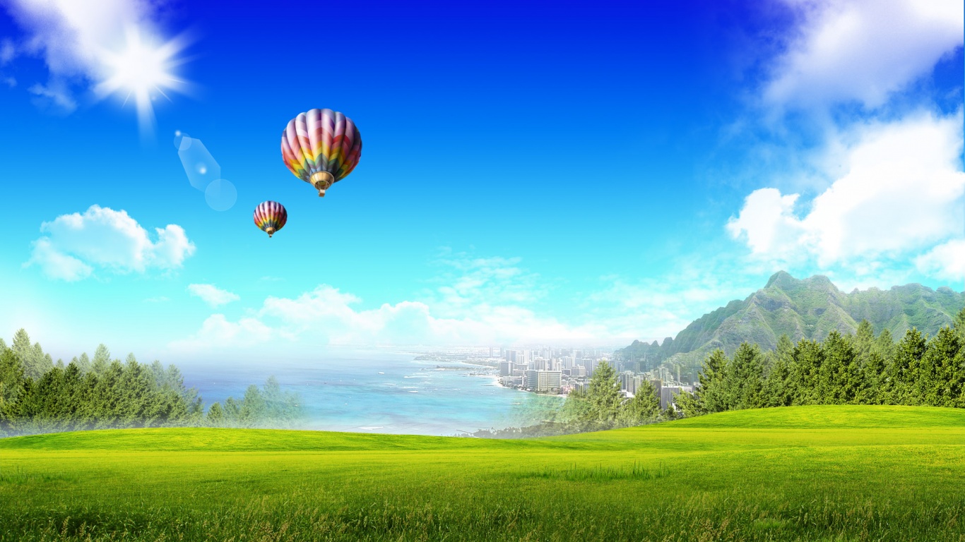 Summer Landscape, fantasy, worlds desktop PC and Mac wallpaper