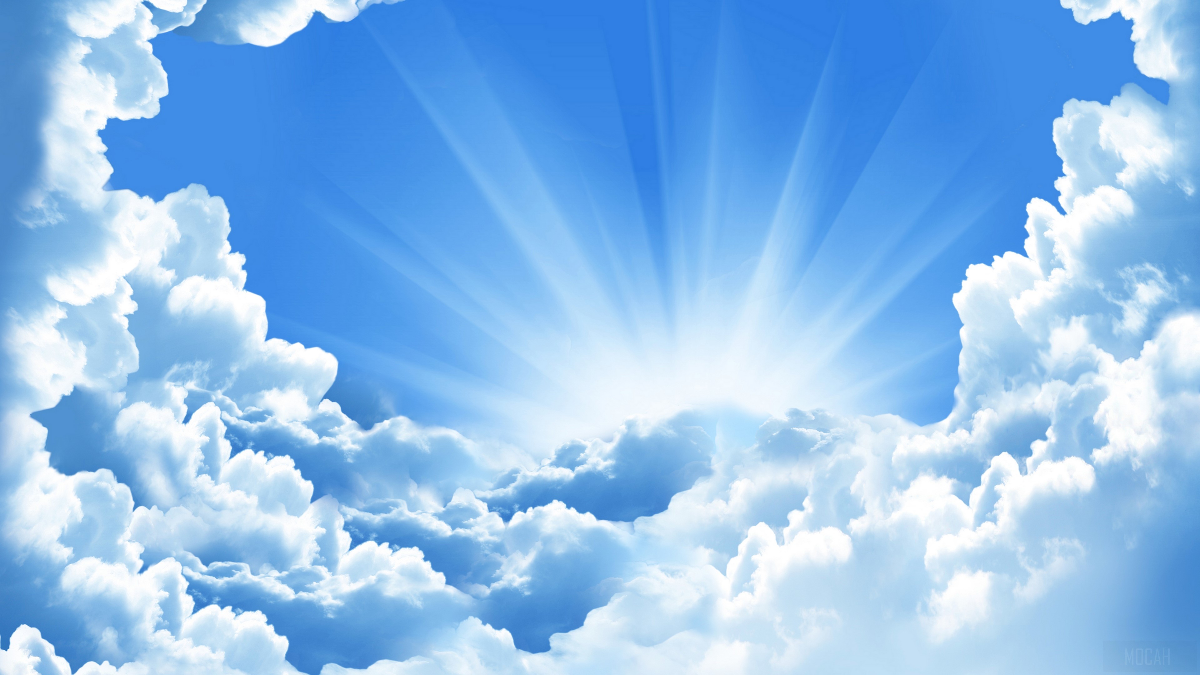 Blue, Cloud, Sky, Sunshine 4k Gallery HD Wallpaper
