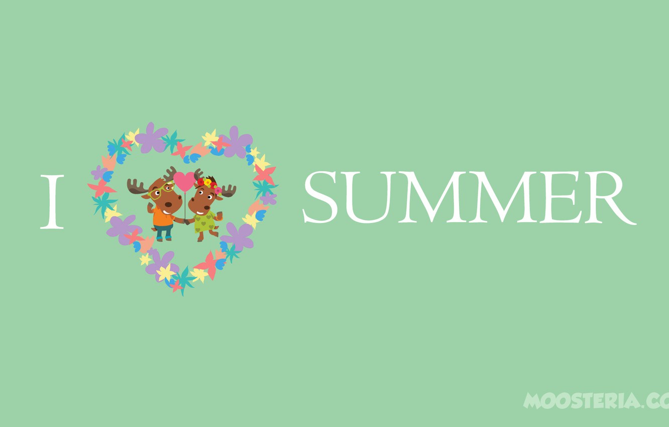 Wallpaper summer, love, happy, holidays, funny, happiness, moose, summertime, moosteria image for desktop, section живопись