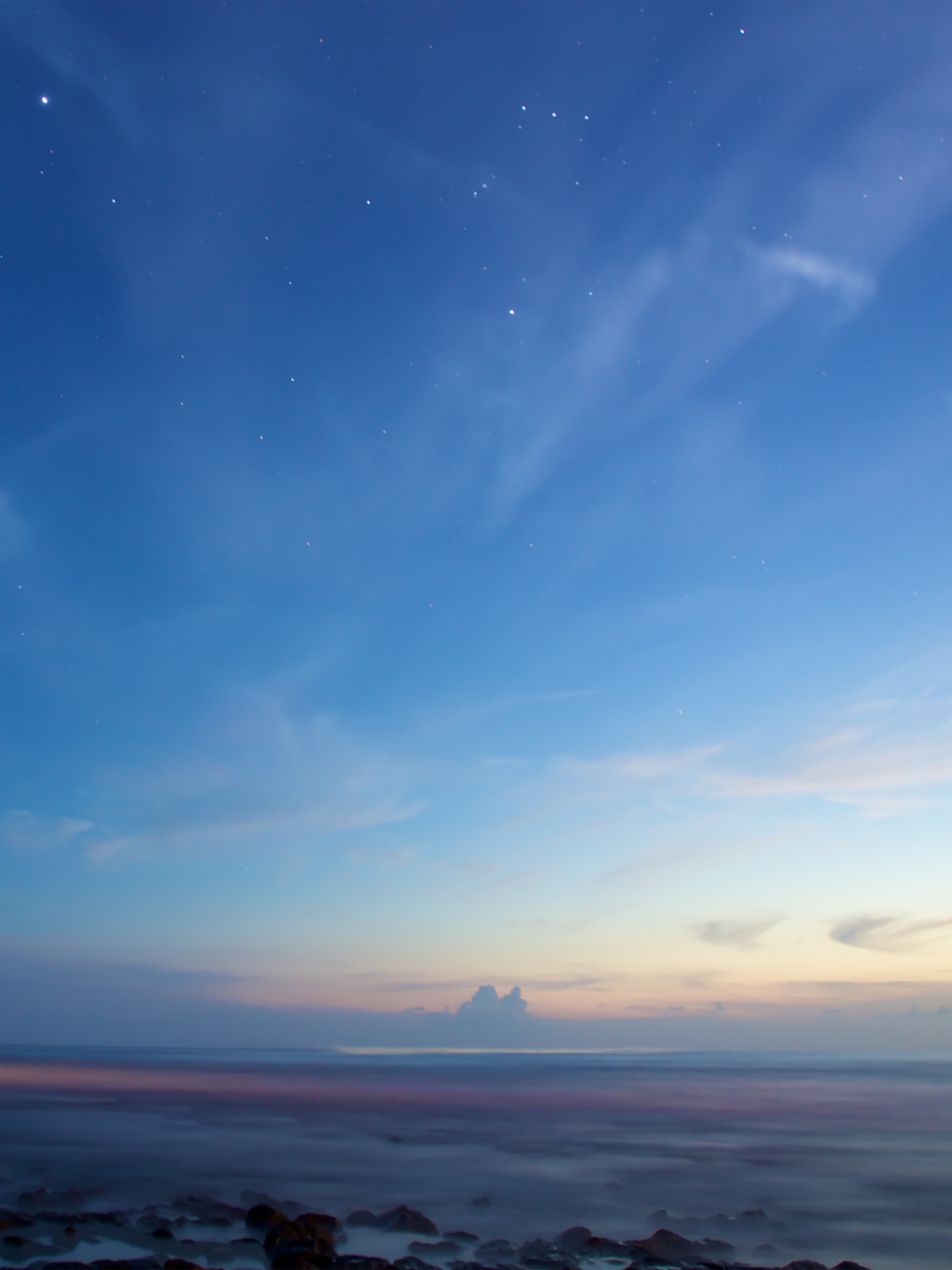 Clear sky Wallpaper 4K, Sunset, Dusk, Blue Sky