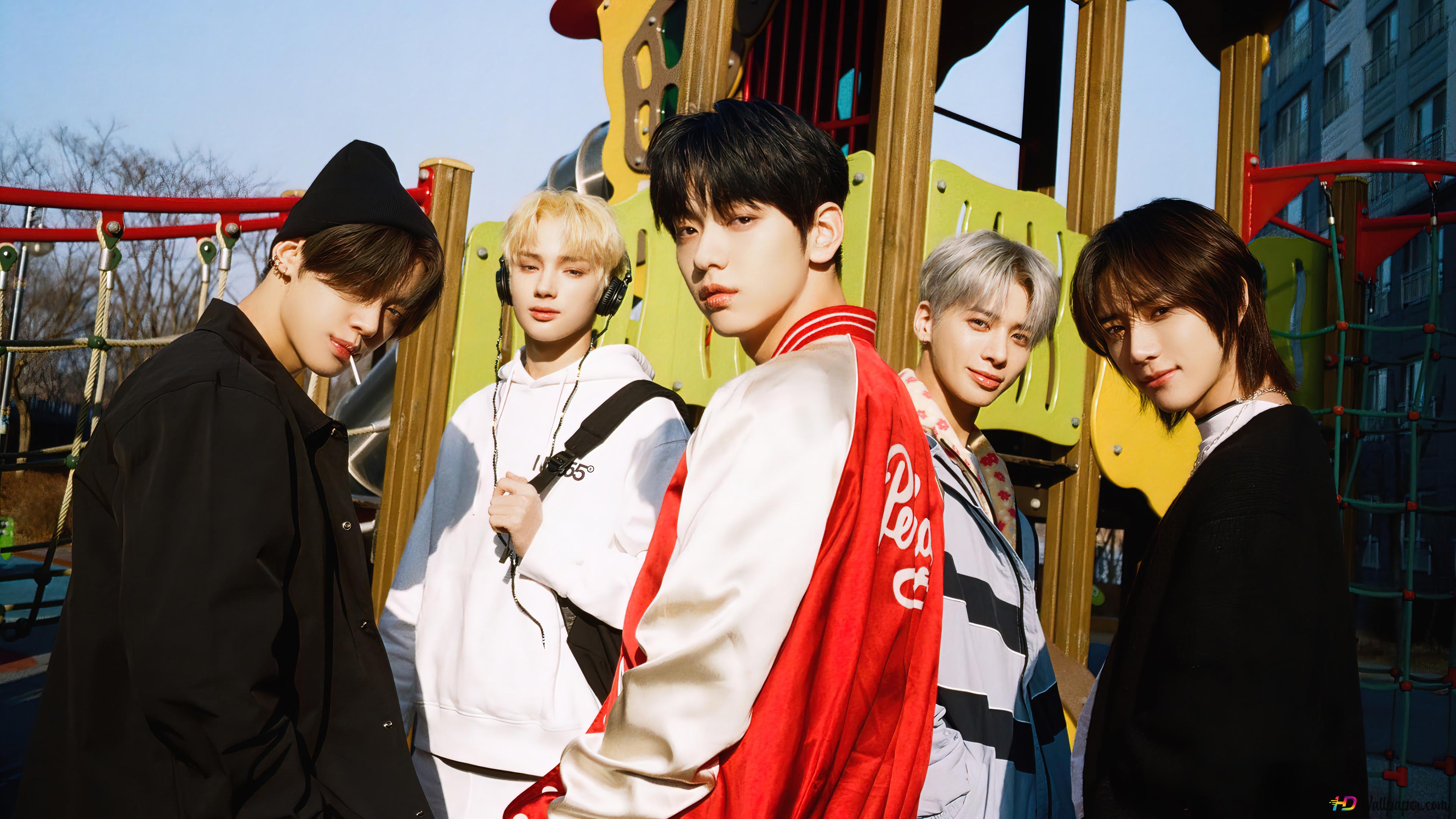 TXT all members Chaos Chapter, Freeze (Album) Shoot 4K wallpaper download