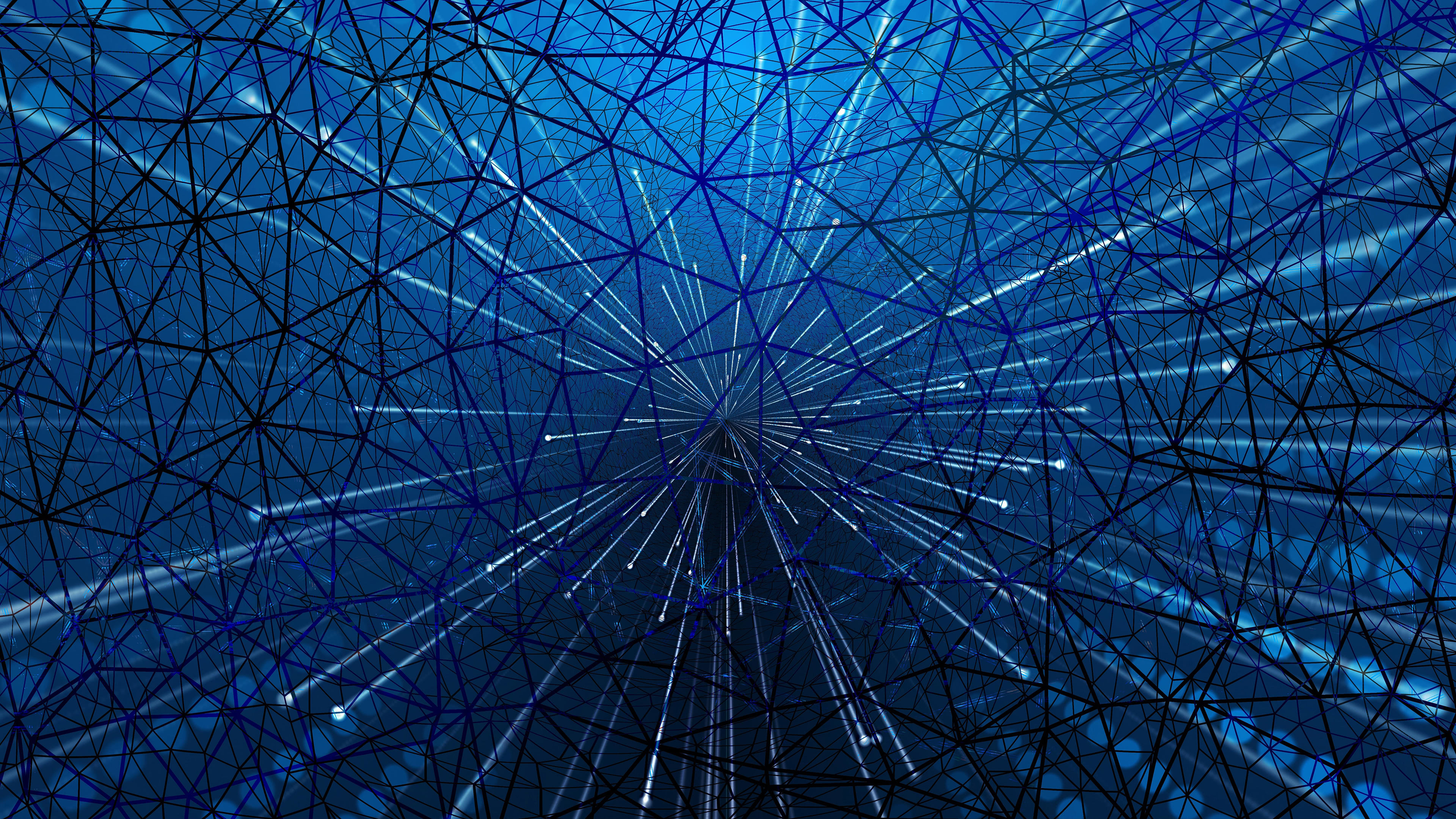 Artistic Digital Blue Web UHD 4K Wallpaper