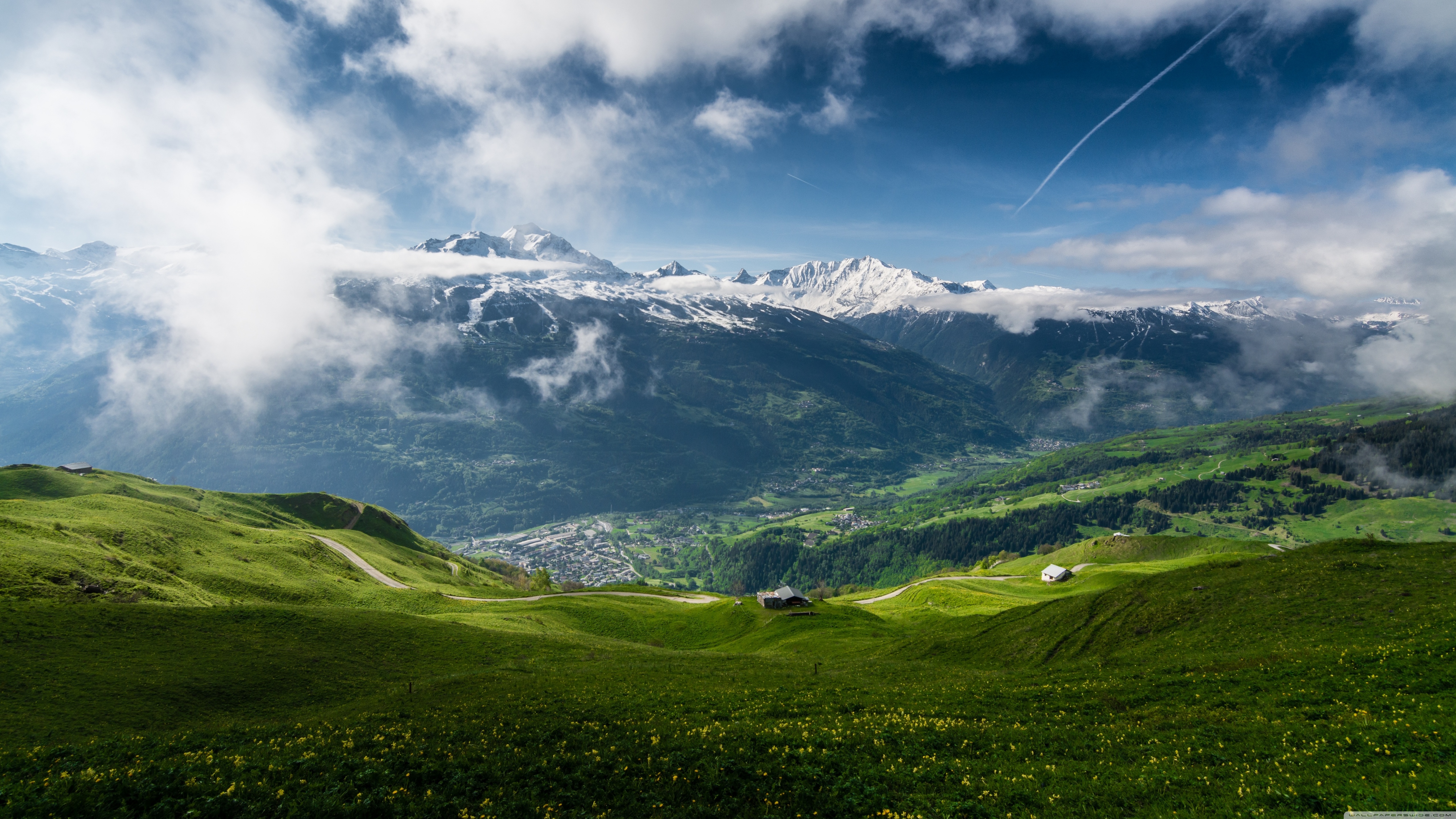 Spring Mountain Landscape Ultra HD Desktop Background Wallpaper for 4K UHD TV, Widescreen & UltraWide Desktop & Laptop, Multi Display, Dual Monitor, Tablet