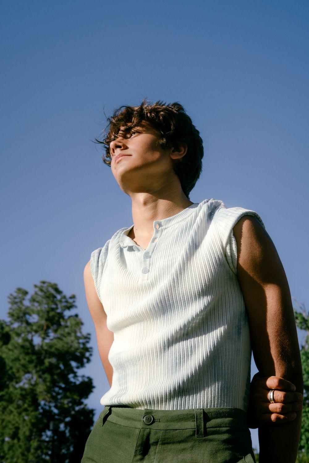 Michael Cimino wears Emporio Armani. Love, victor, Victor, Michael