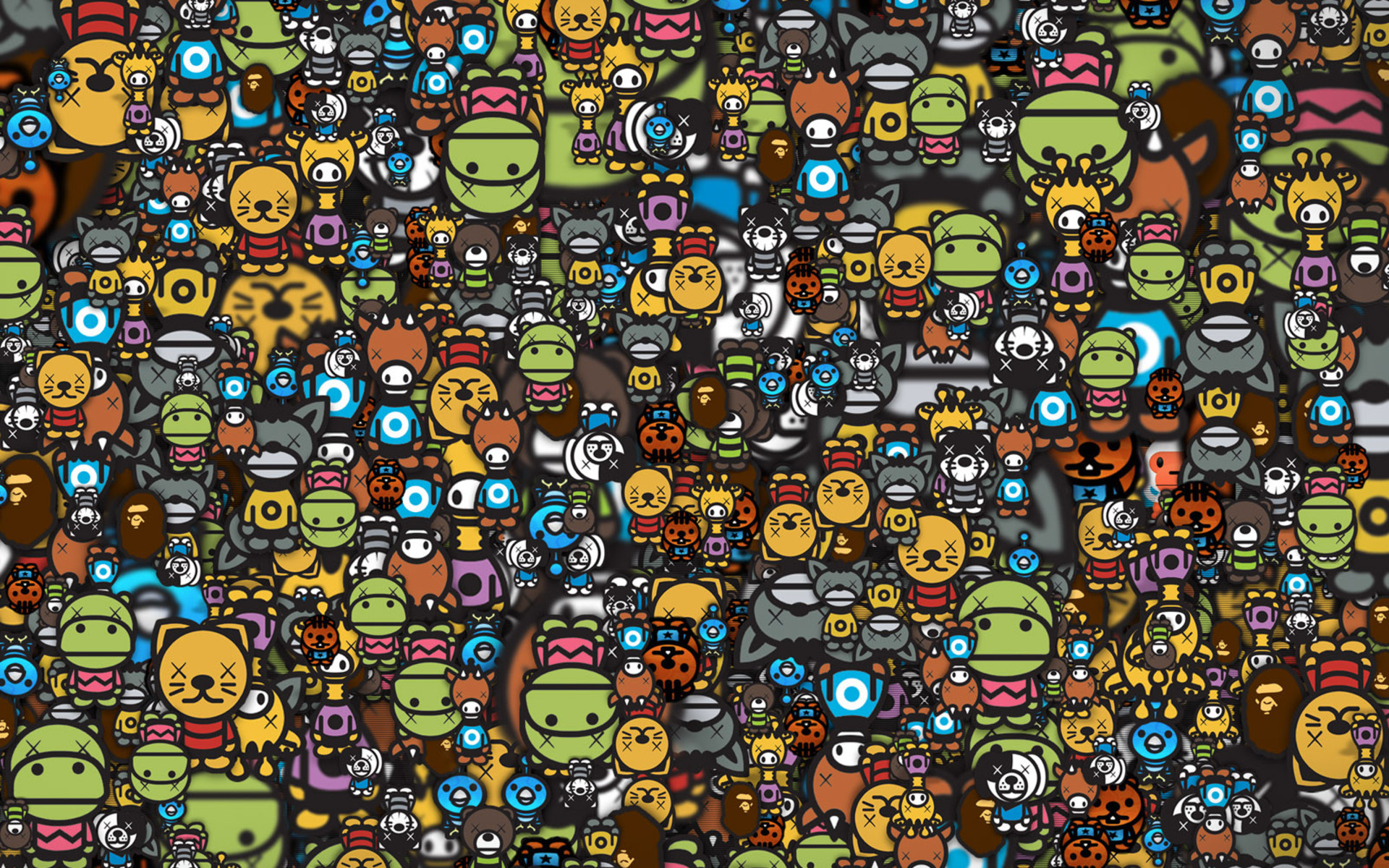 Collage Anime Crossover HD Wallpaper