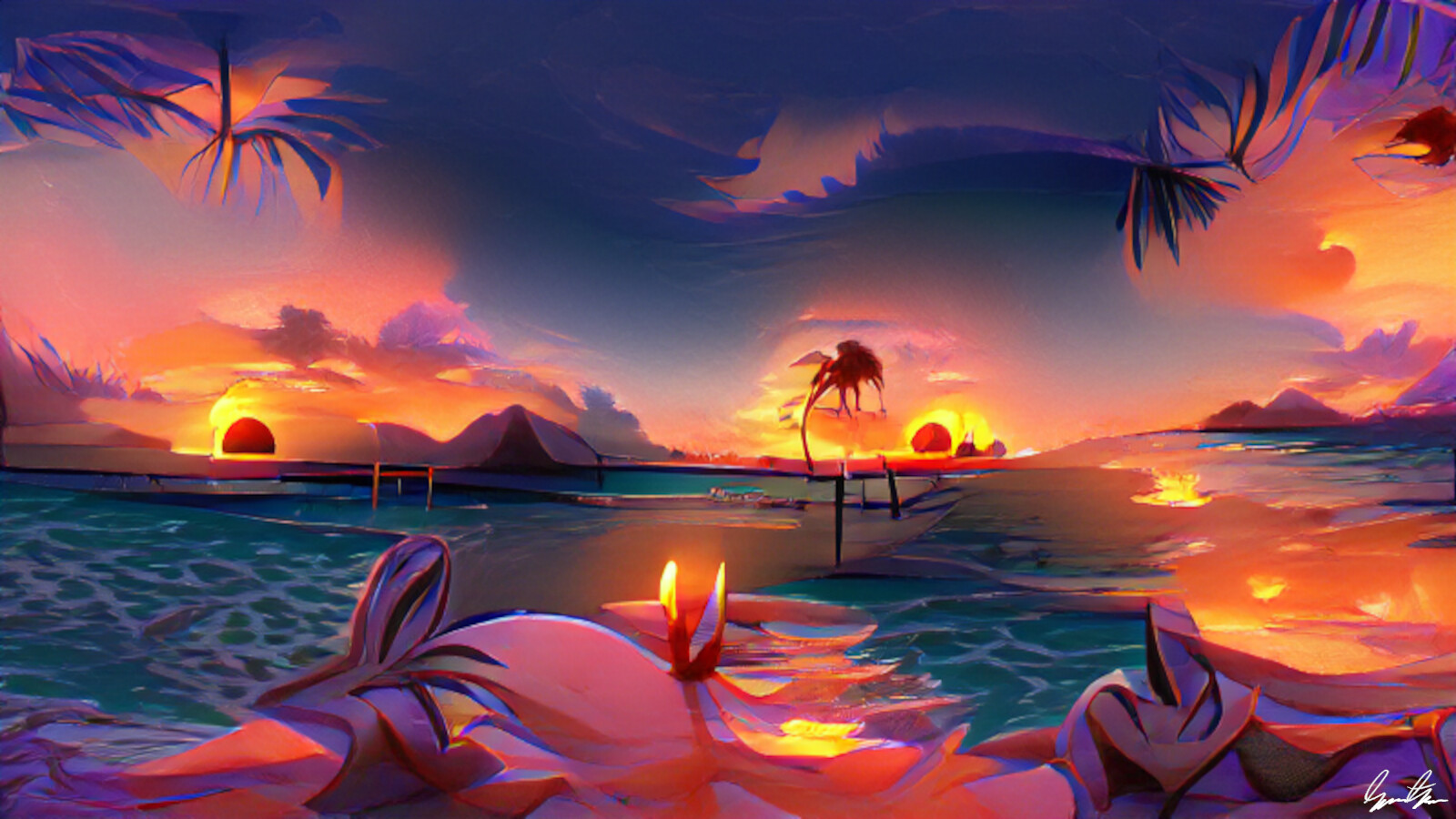 Sunset in Paradise