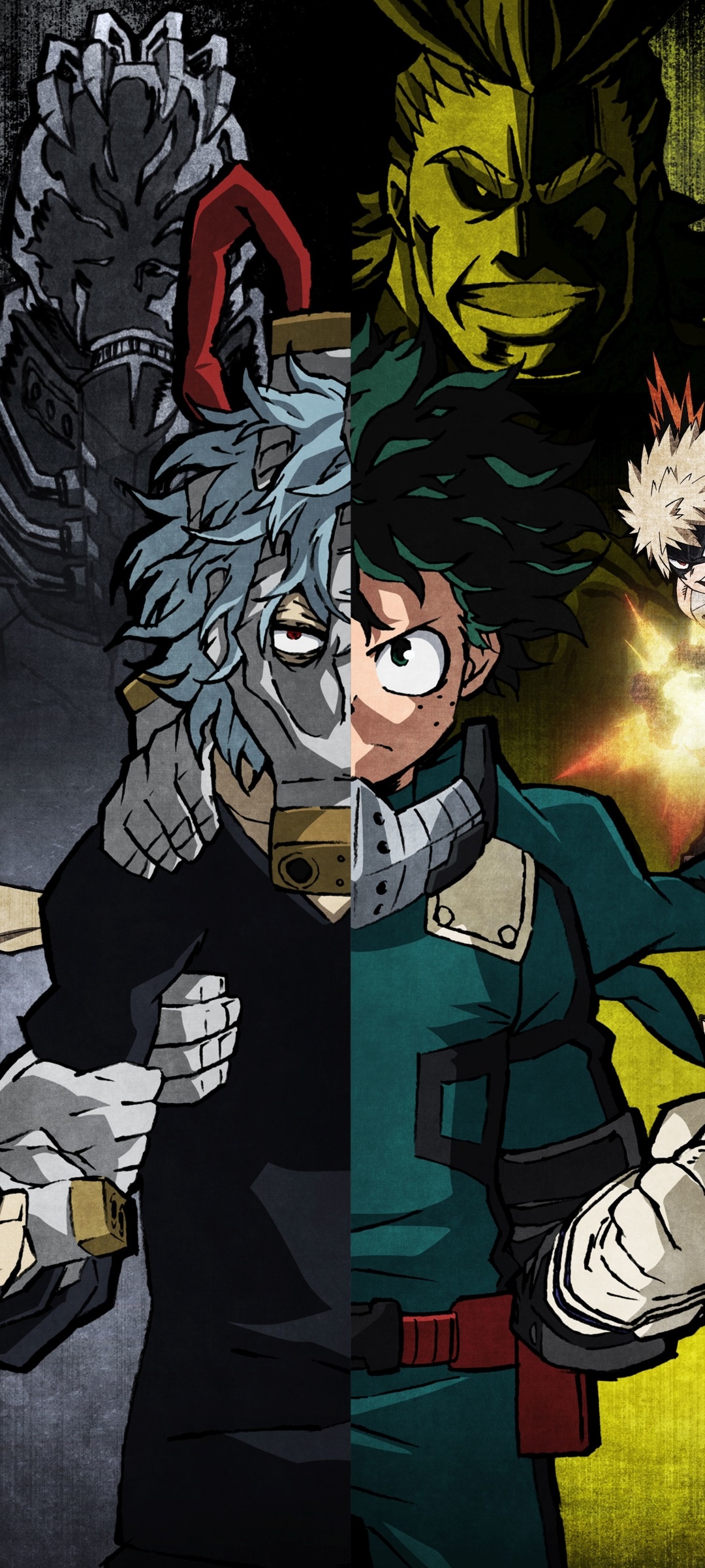Wallpaper / Anime My Hero Academia Phone Wallpaper, Tomura Shigaraki, Izuku Midoriya, 1080x2400 free download