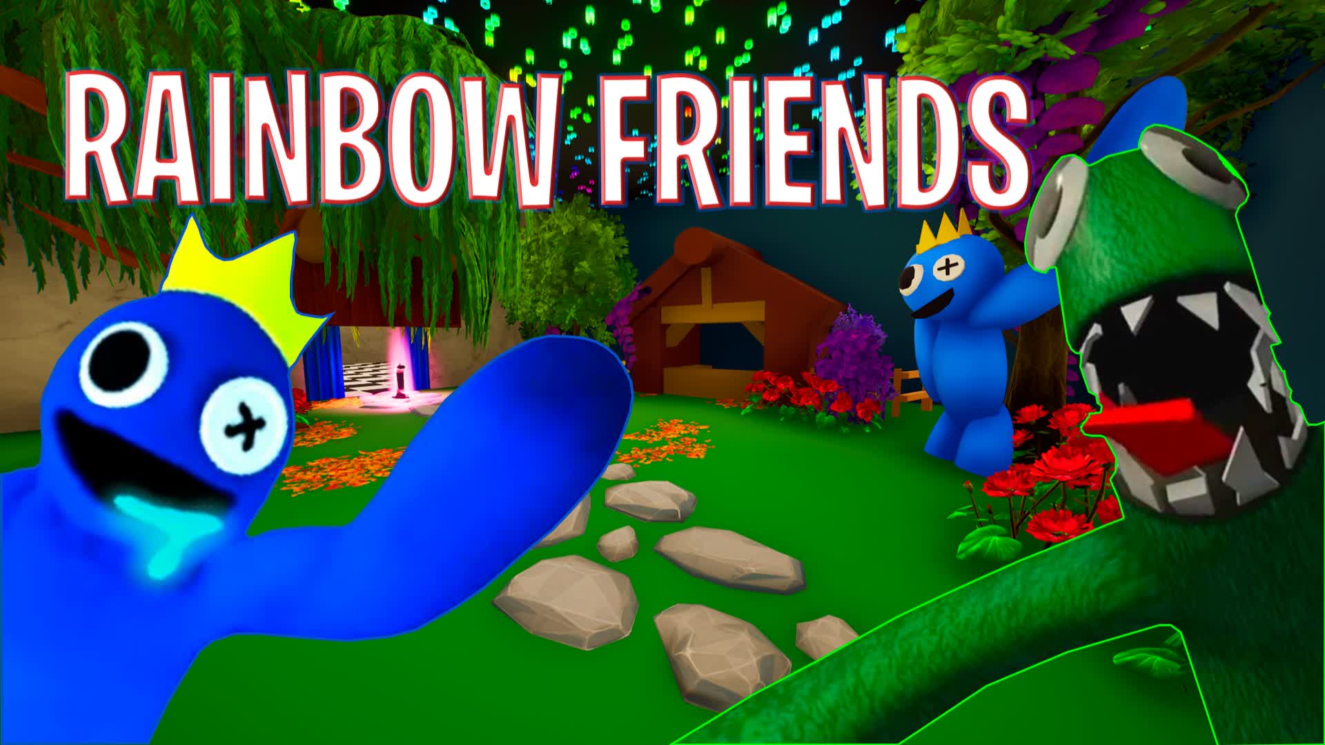 Gametoons cyan (rainbow friends) jumpscare on Make a GIF