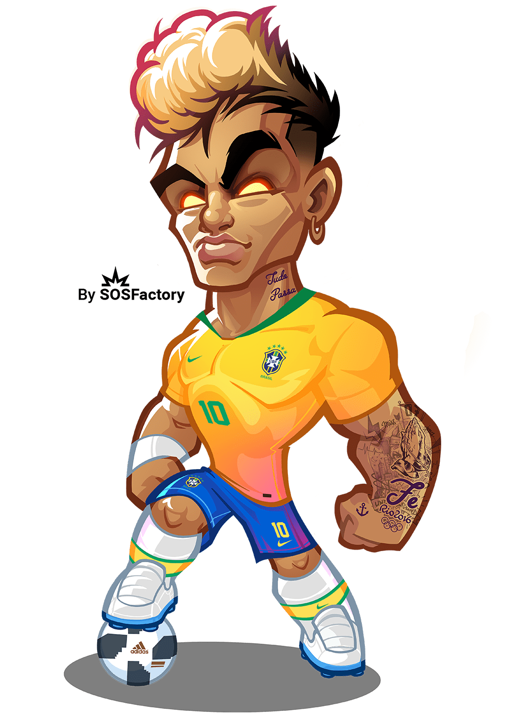 Neymar Cartoon Wallpaper