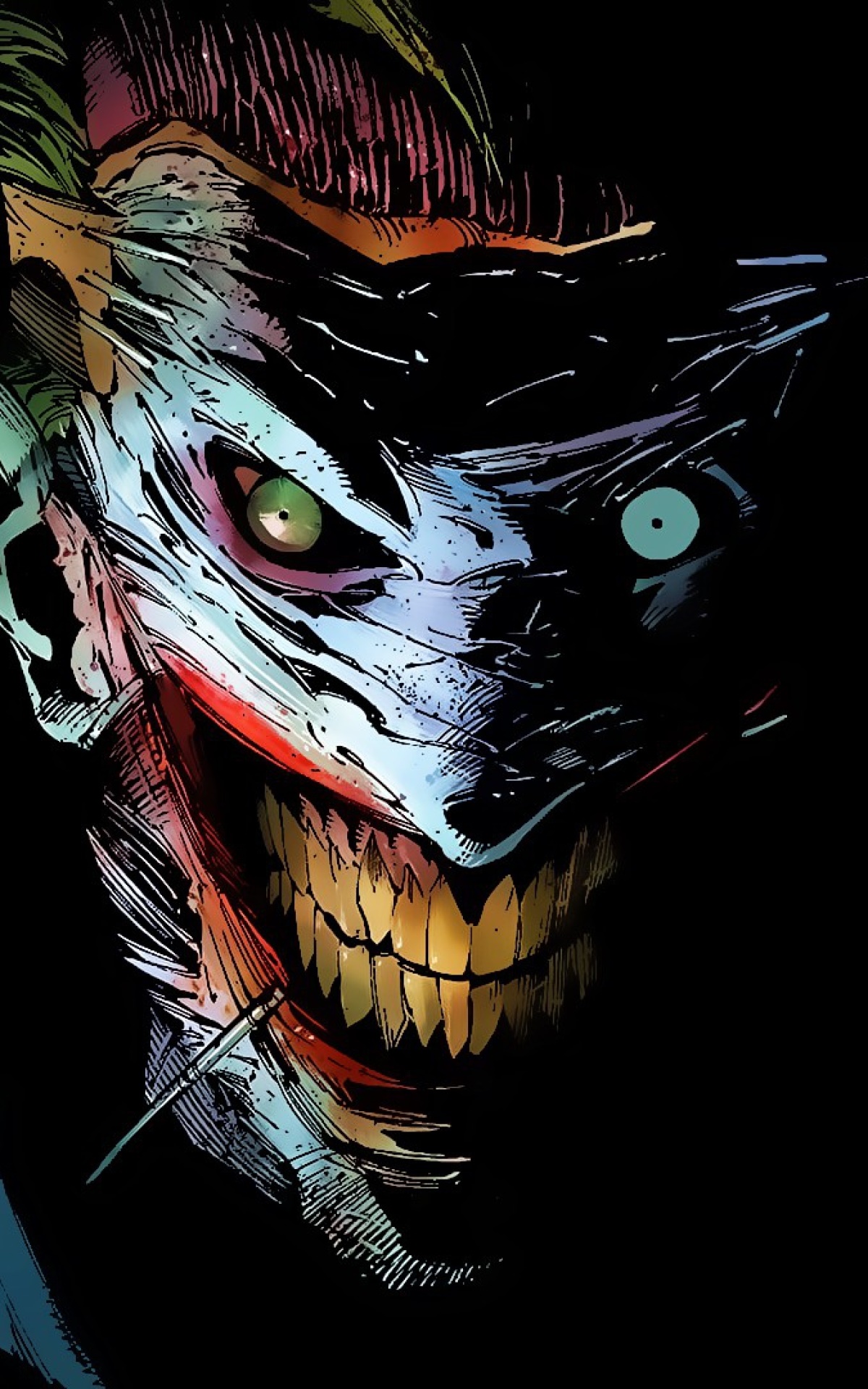 Wallpaper / Comics Joker Phone Wallpaper, Dark, DC Comics, Creepy, 1200x1920 free download
