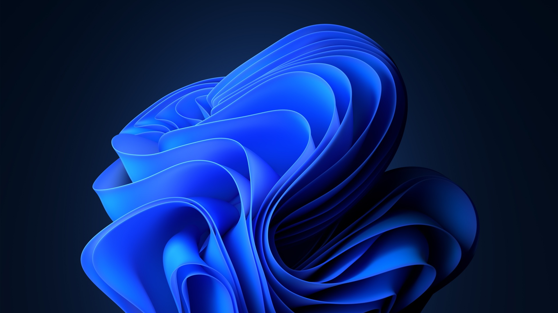 Blue Abstract Dark Mode 4K Wallpaper