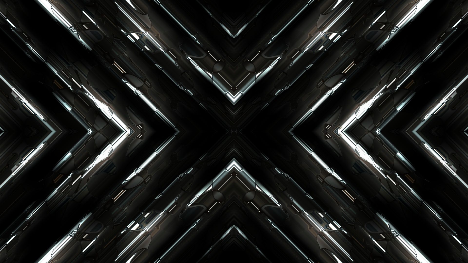 Desktop Wallpaper Fractal, Dark, Glowing Lines, Abstract, 4k, HD Image, Picture, Background, Fa2d74