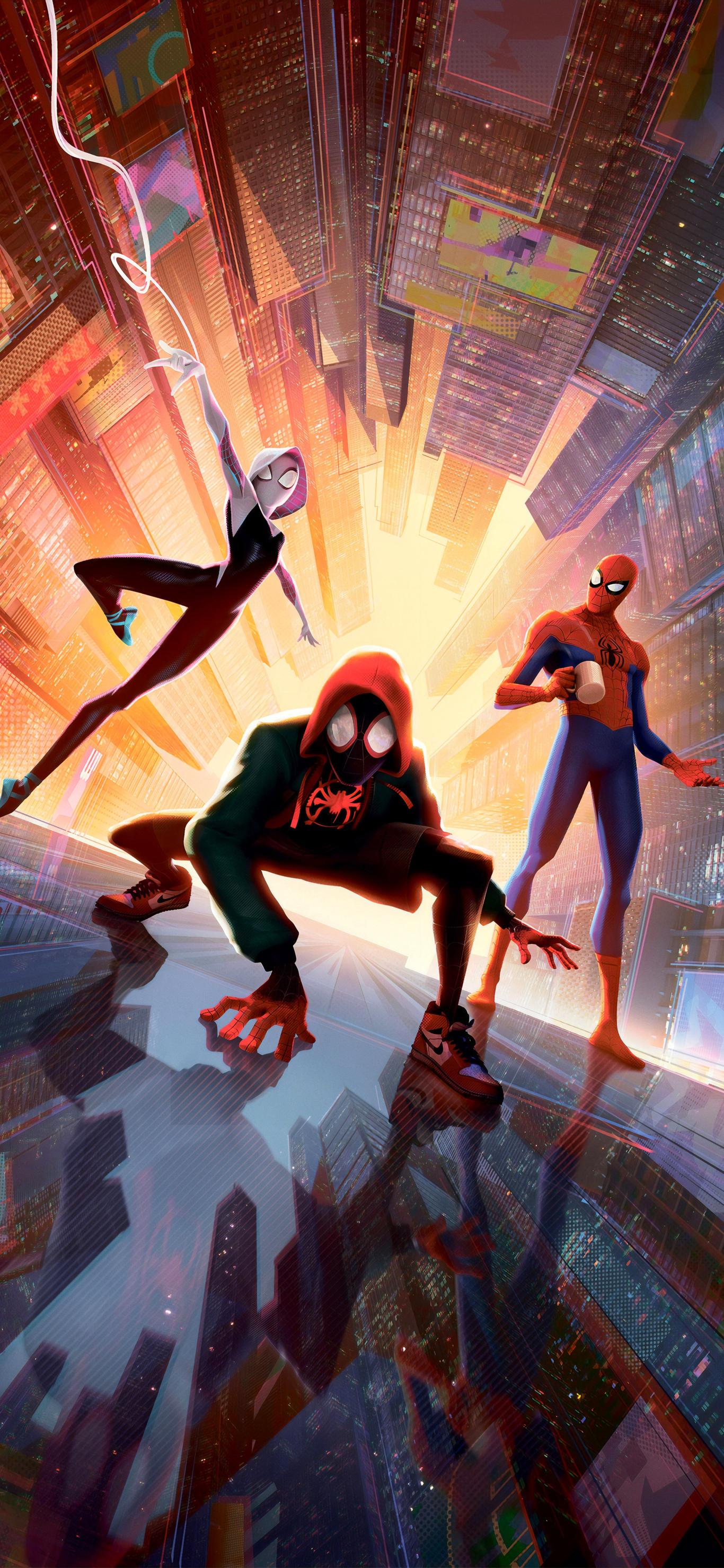 Wallpaper Spiderman Into The Spider Verse, Miles Morales, Spider Man, Gwen Stacy, Poster, Background Free Image