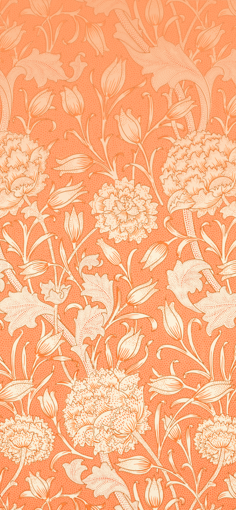 Wild Tulip Orange by William Morris Vintage Floral Wallpaper