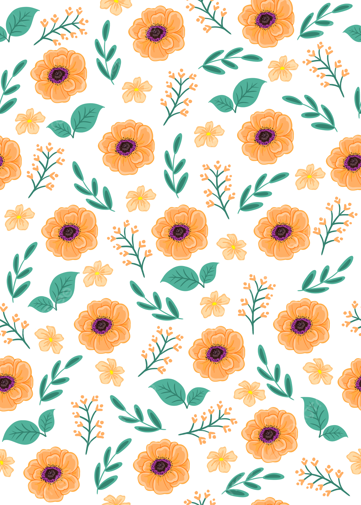 pretty orange flowers backgrounds