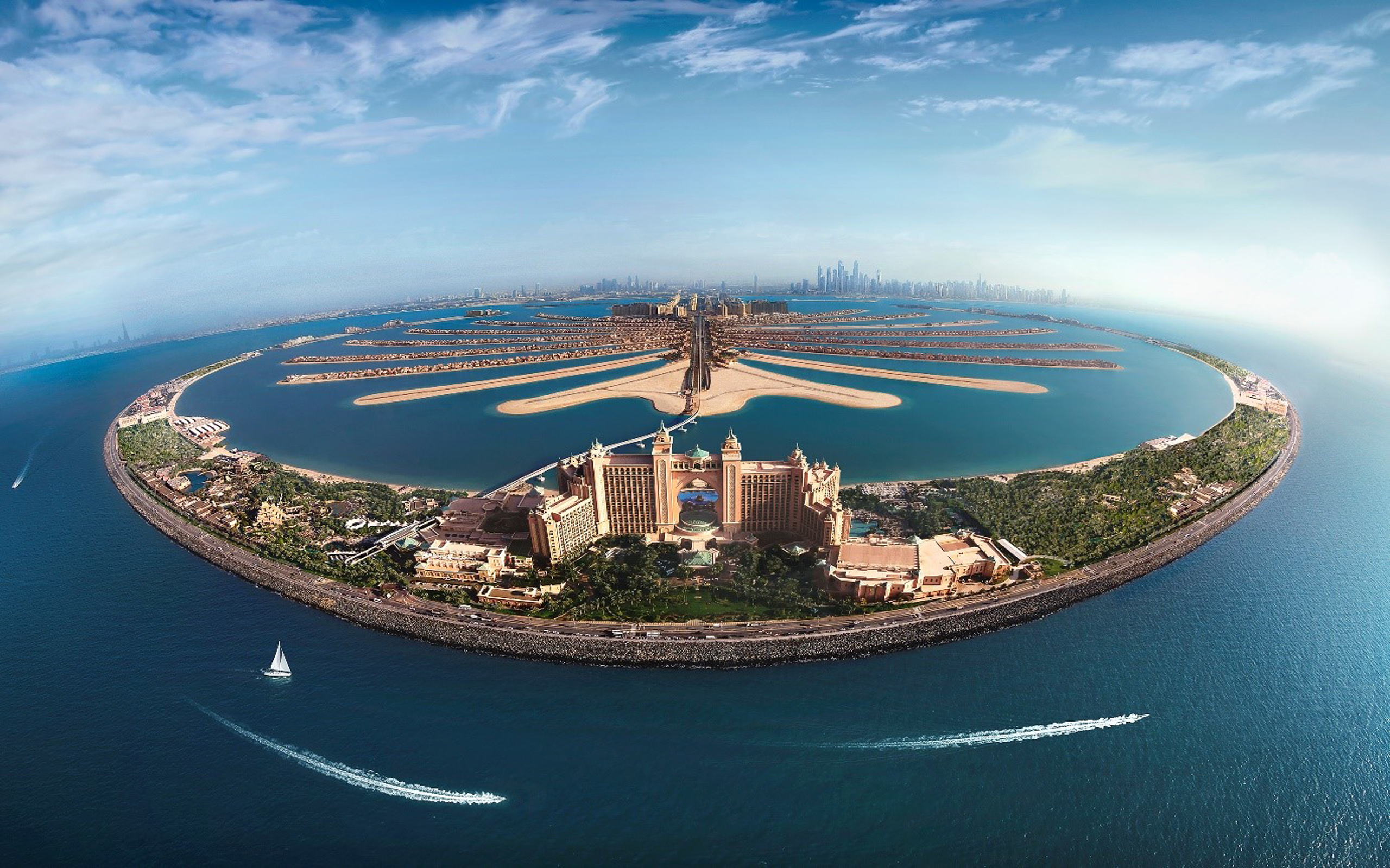 Dubai Hotel Atlantis Palm Jumeirah Island Overlooking The Arabian Gulf HD Wallpaper 2560x1600, Wallpaper13.com