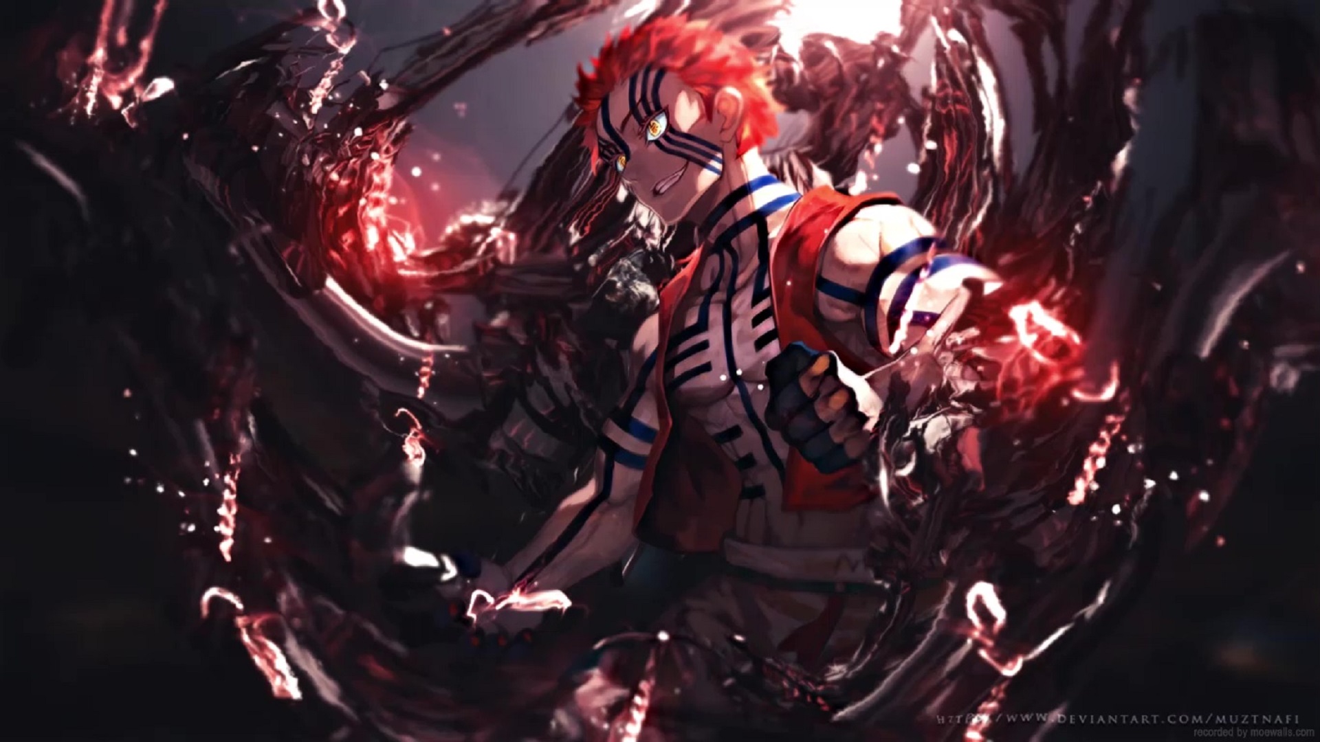 Akaza Upper Rank Three Kimetsu No Yaiba Live Wallpaper