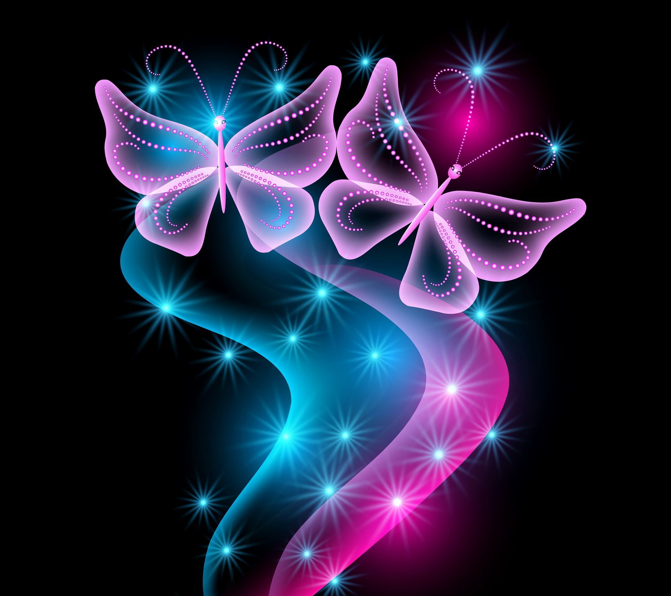 Blue and Pink Butterfly Wallpaper Free Blue and Pink Butterfly Background