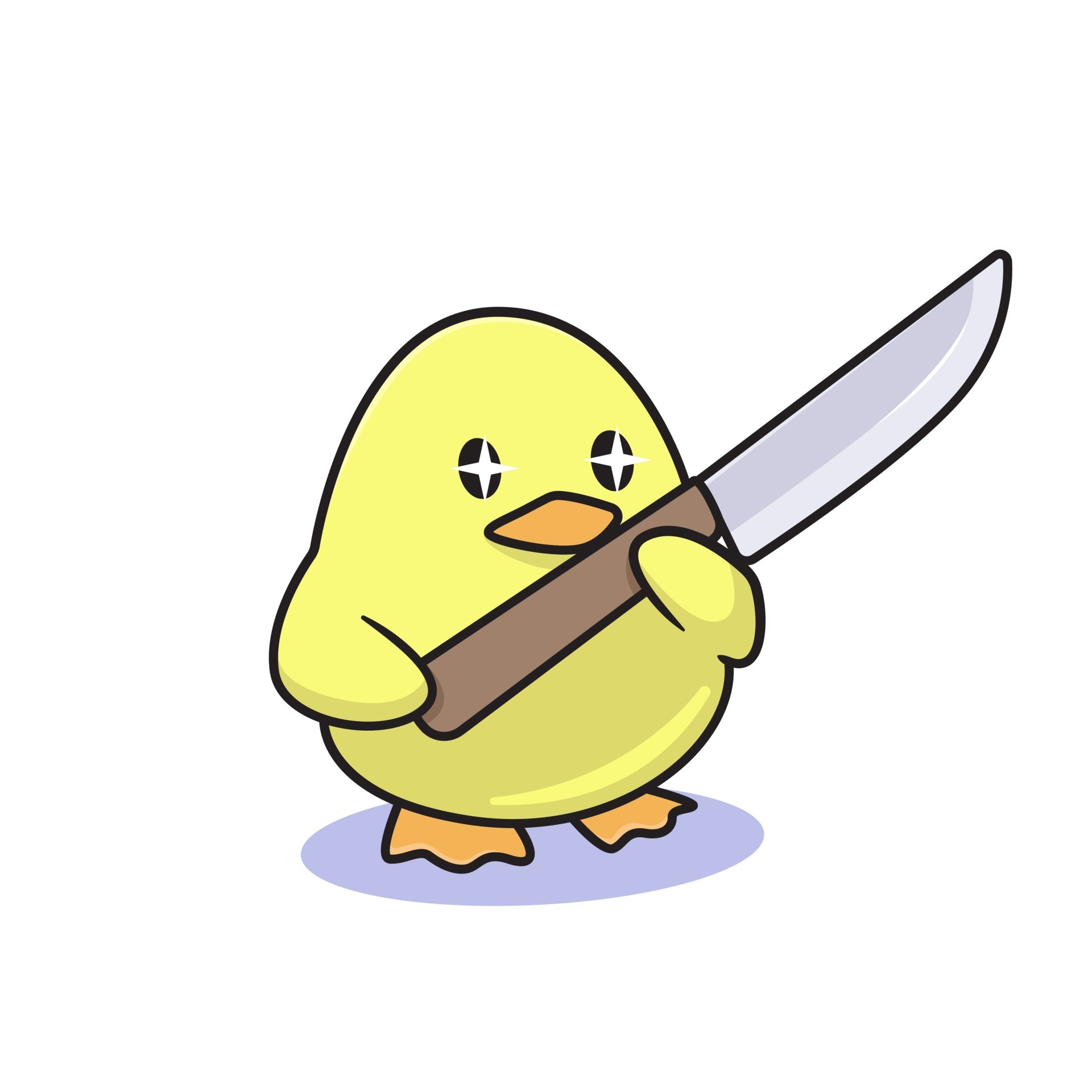Duck with the knife Wallpaper Download
