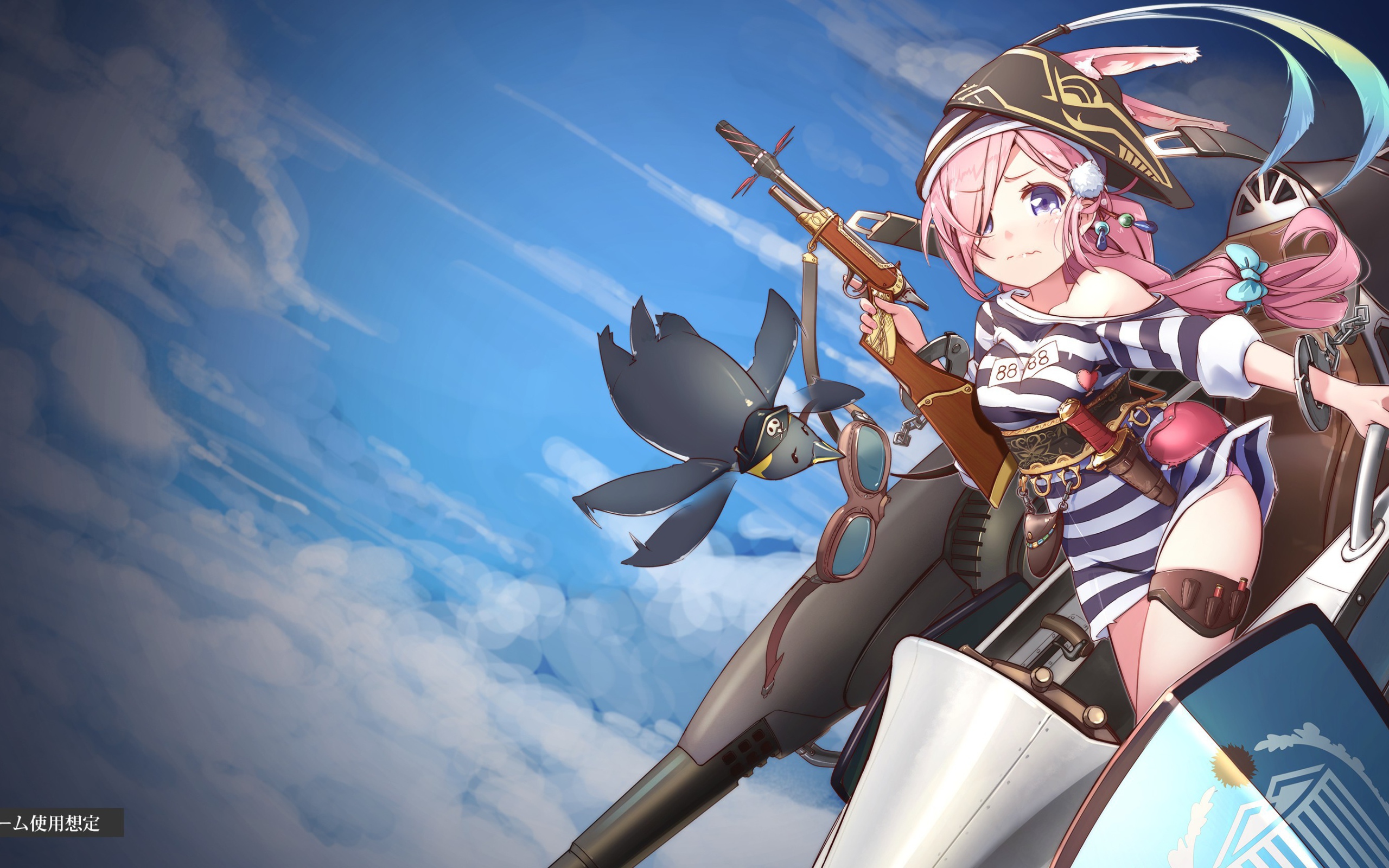 Pirate girl anime Kemonomimi Desktop wallpaper 2560x1600