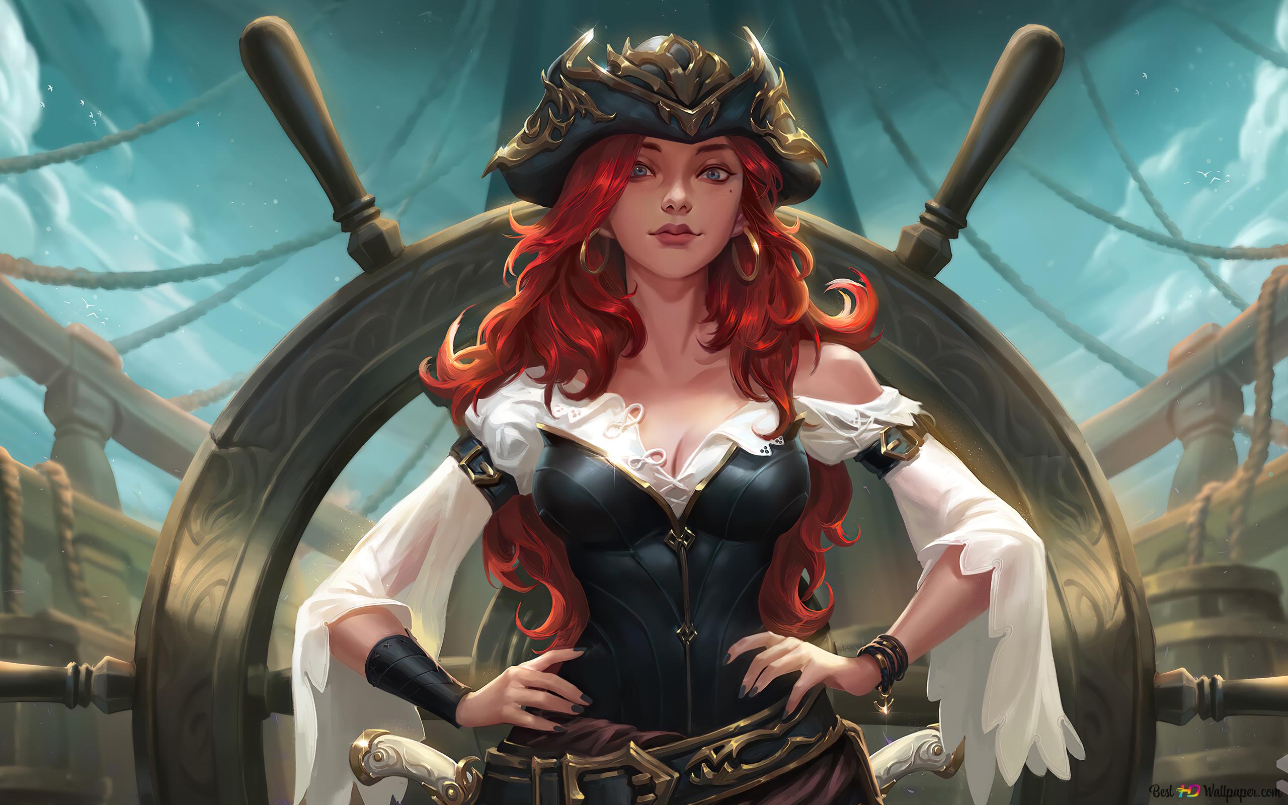 Pirate 'Miss Fortune' (Fantasy Art) of Legends [LOL] 4K wallpaper download