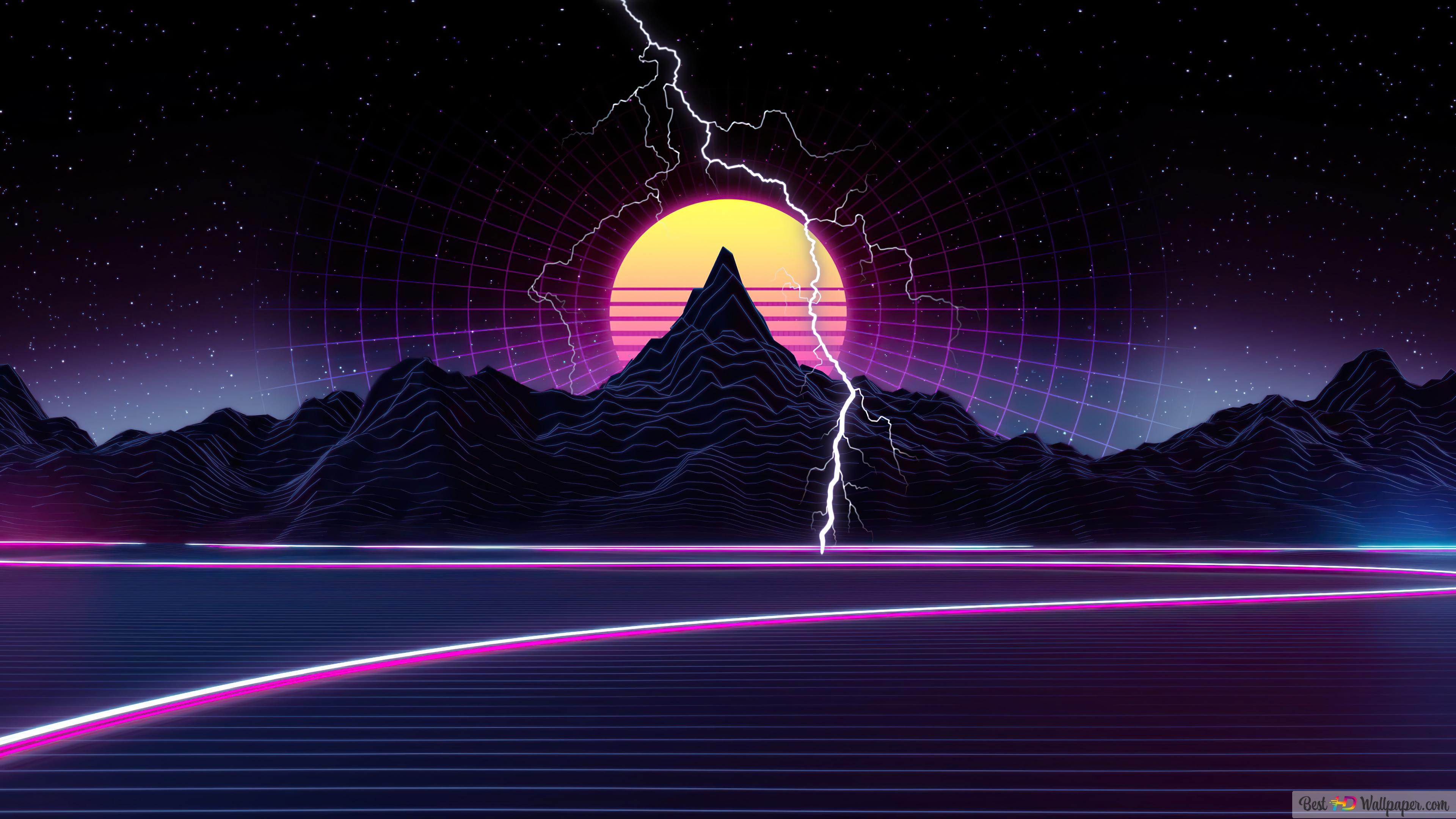 Lightning Dark 4K wallpaper download