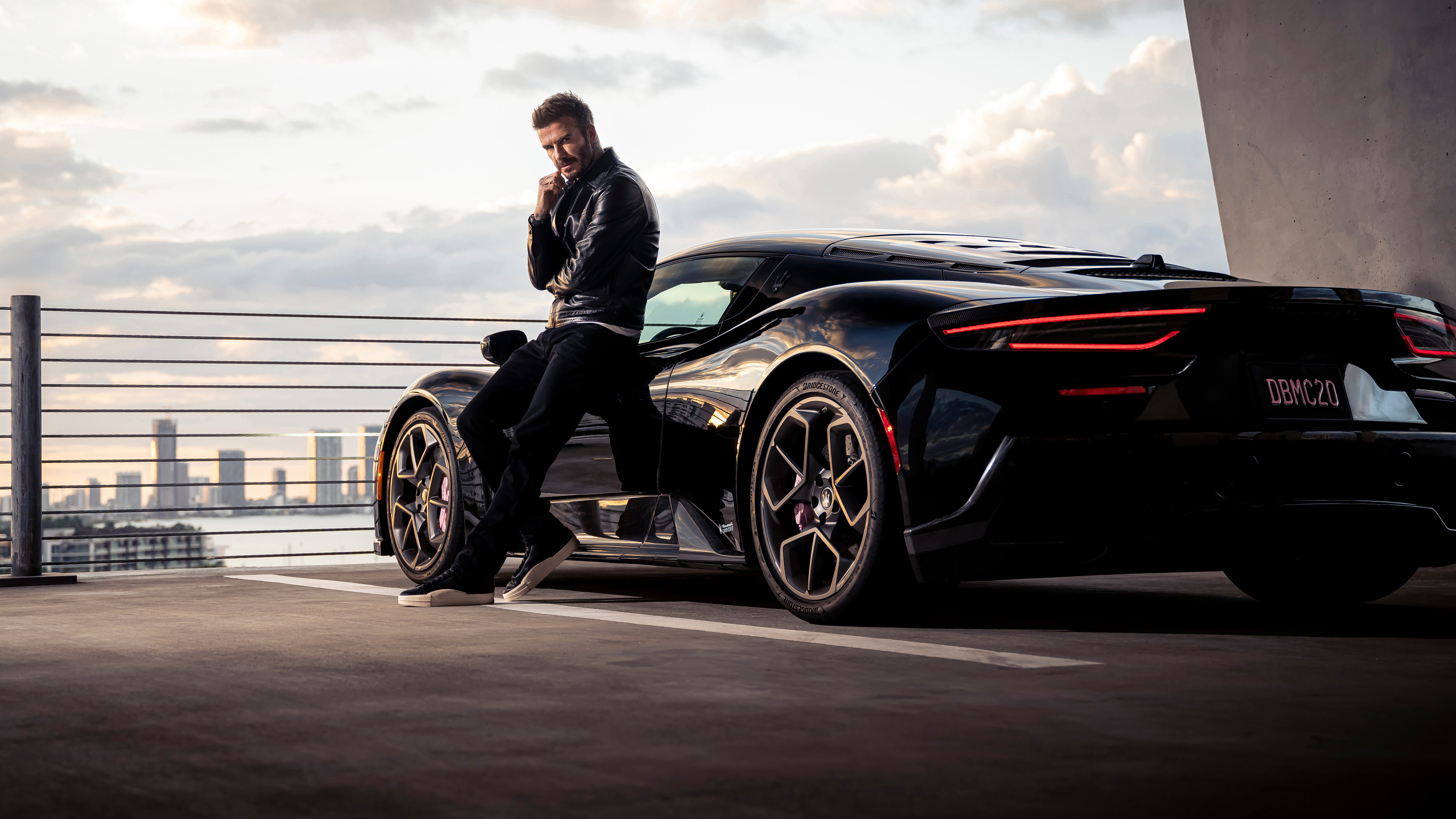 David Beckham with Maserati MC20 Coupé Fuoriserie 4K 8K Wallpaper Car Wallpaper