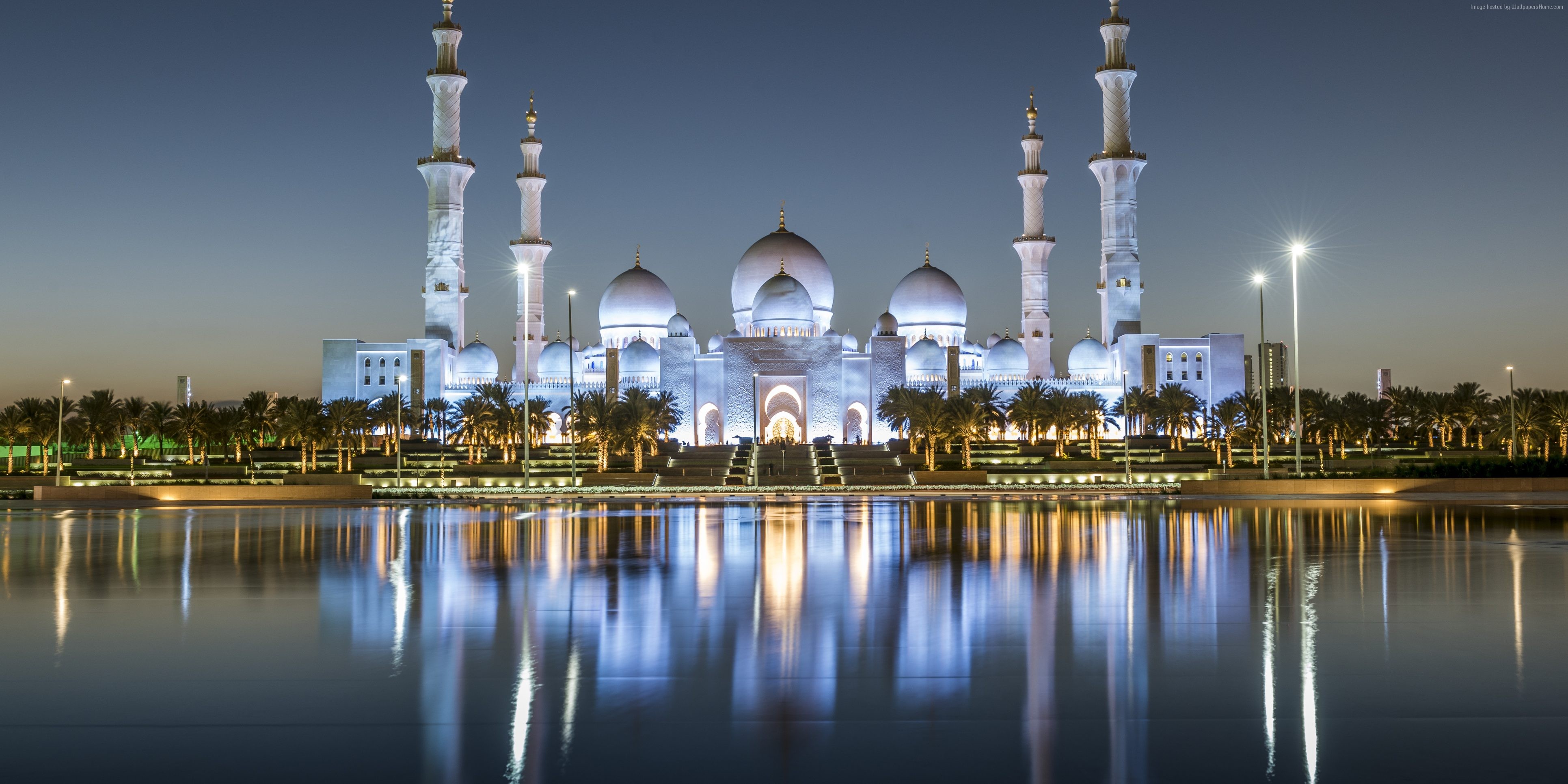4k, Abu Dhabi, Sheikh Zayed Mosque Gallery HD Wallpaper