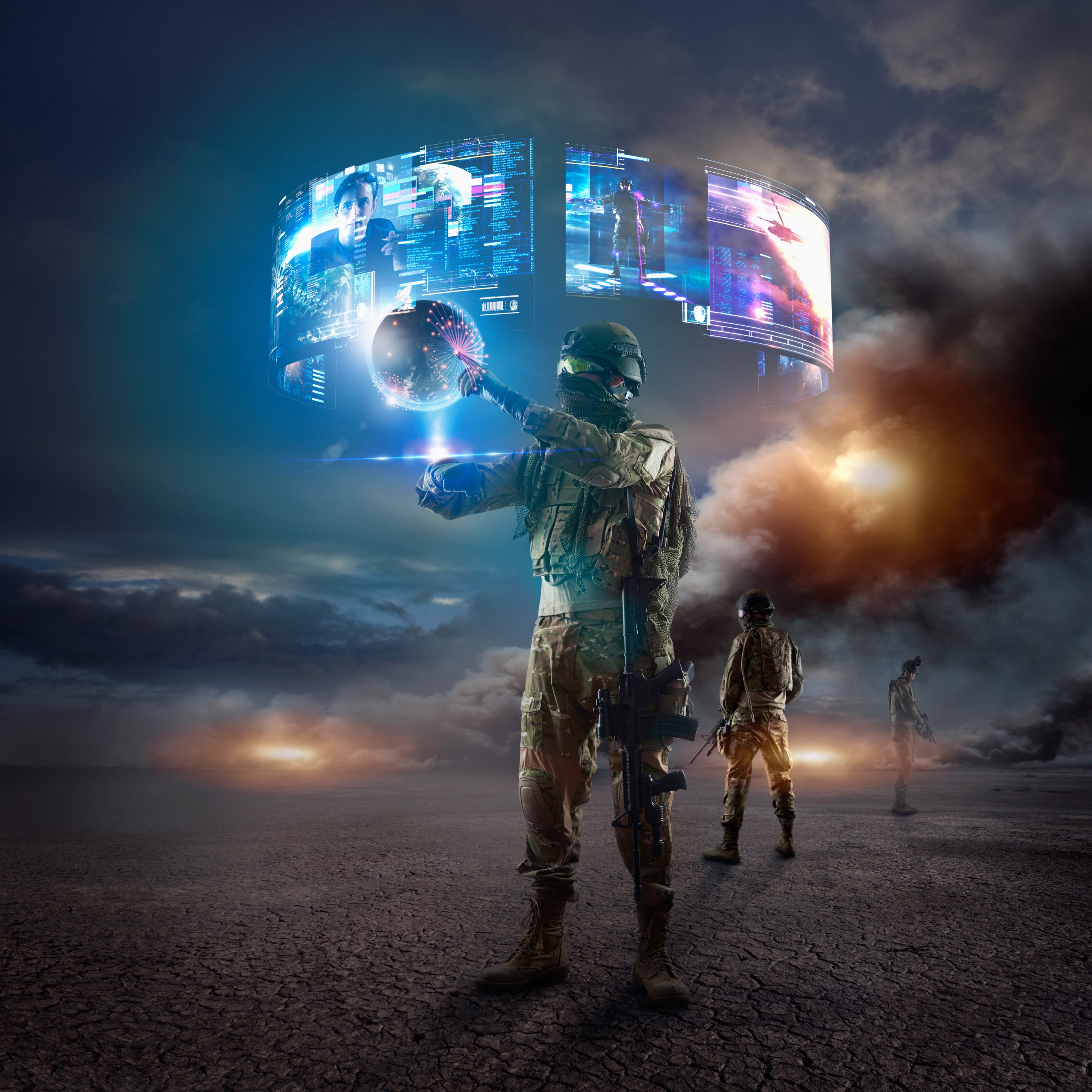Soldiers Wallpaper 4K, Virtual reality, Technology