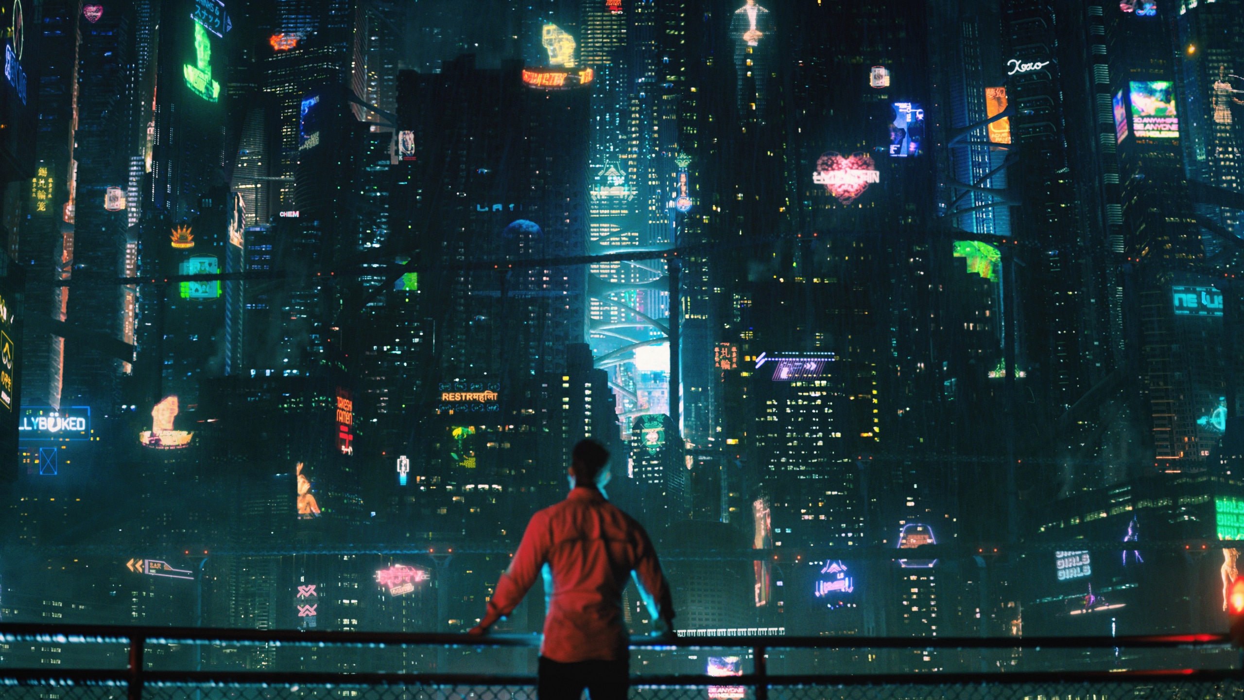 Wallpaper / futuristic, cyberpunk, future world, 4K free download