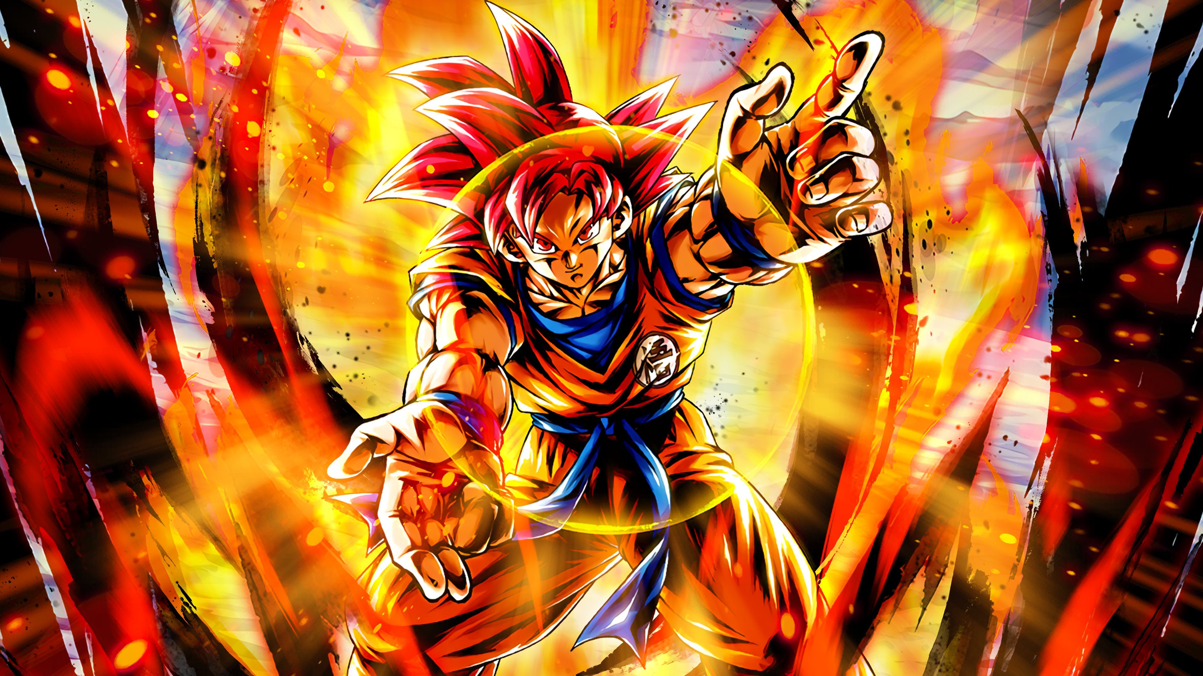 Hydros Super Saiyan God Goku v2 4K PC Wallpaper + 4k Phone Wallpaper! #DBLegends #DragonBallLegends