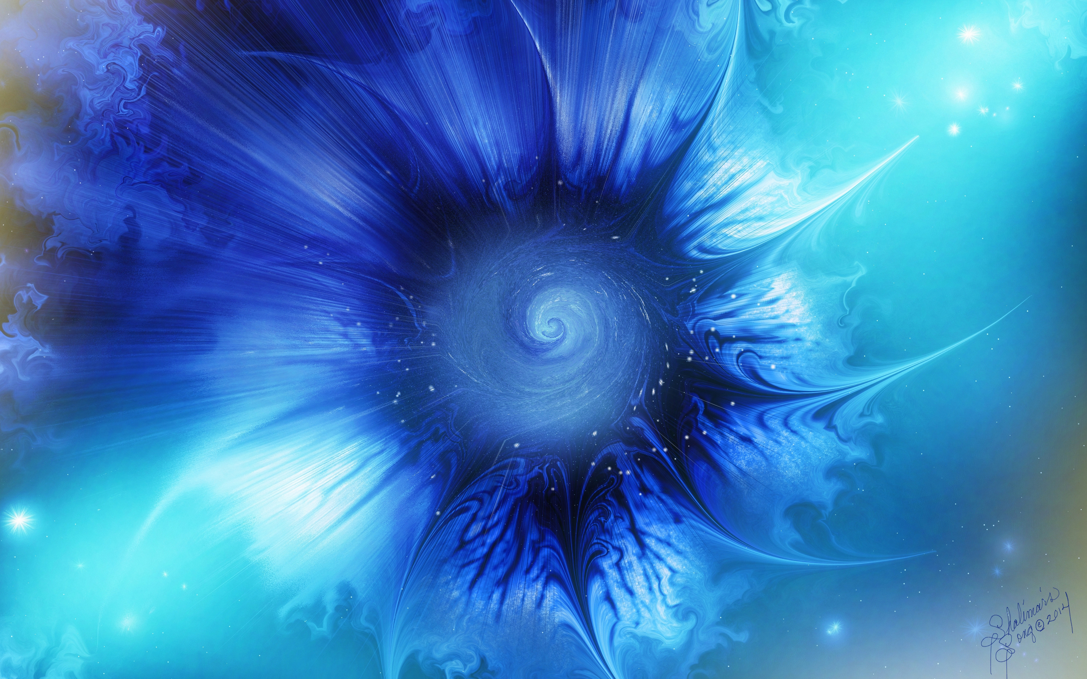Wallpaper 4k Blue Retina Abstract 4K Wallpaper
